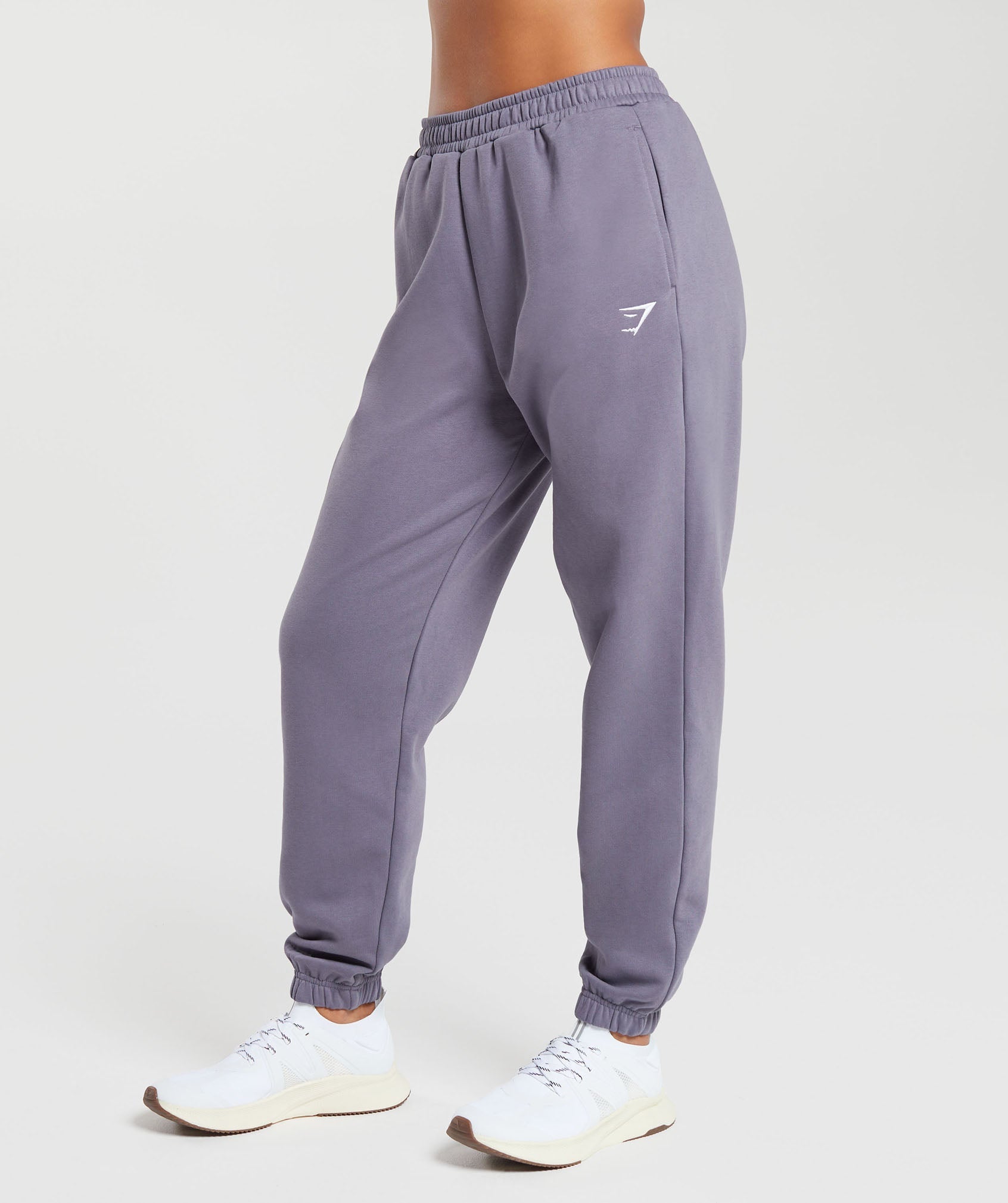 Gymshark Lifting Essentials Graphic Joggers - Light Grey Core Marl