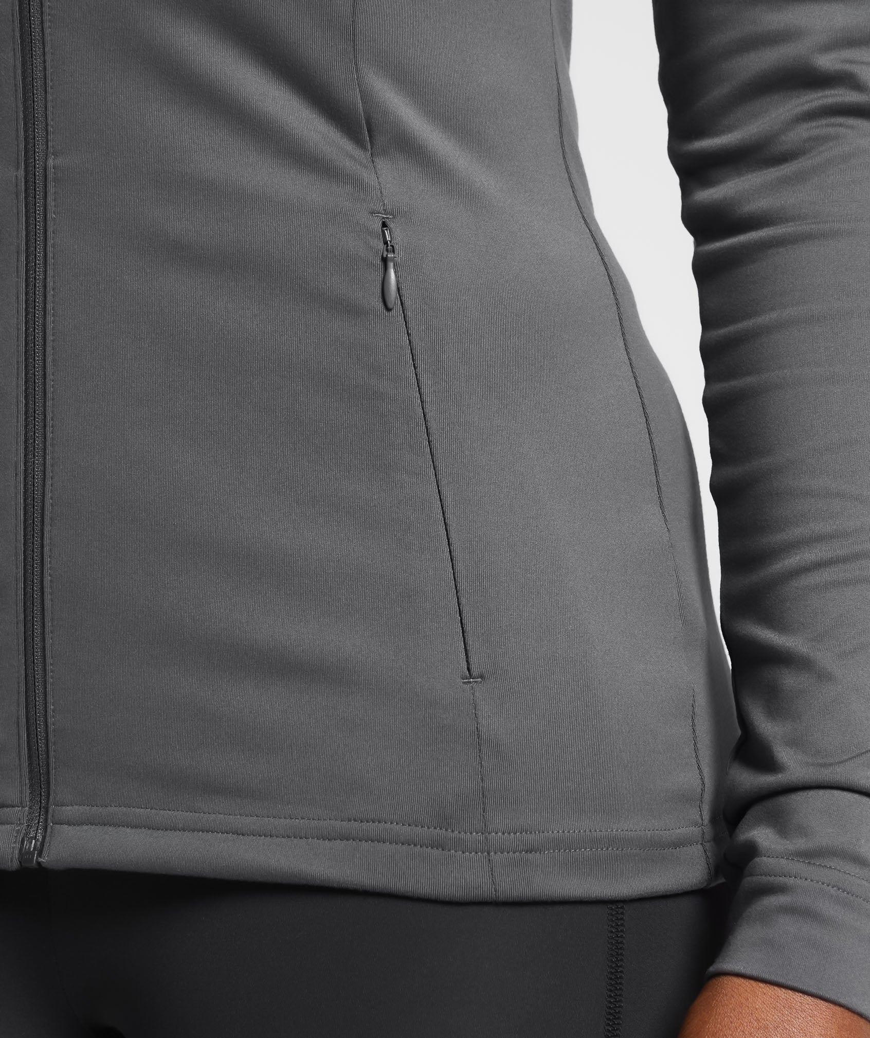 Training Zip Up Jacket in Graphite Grey - view 6