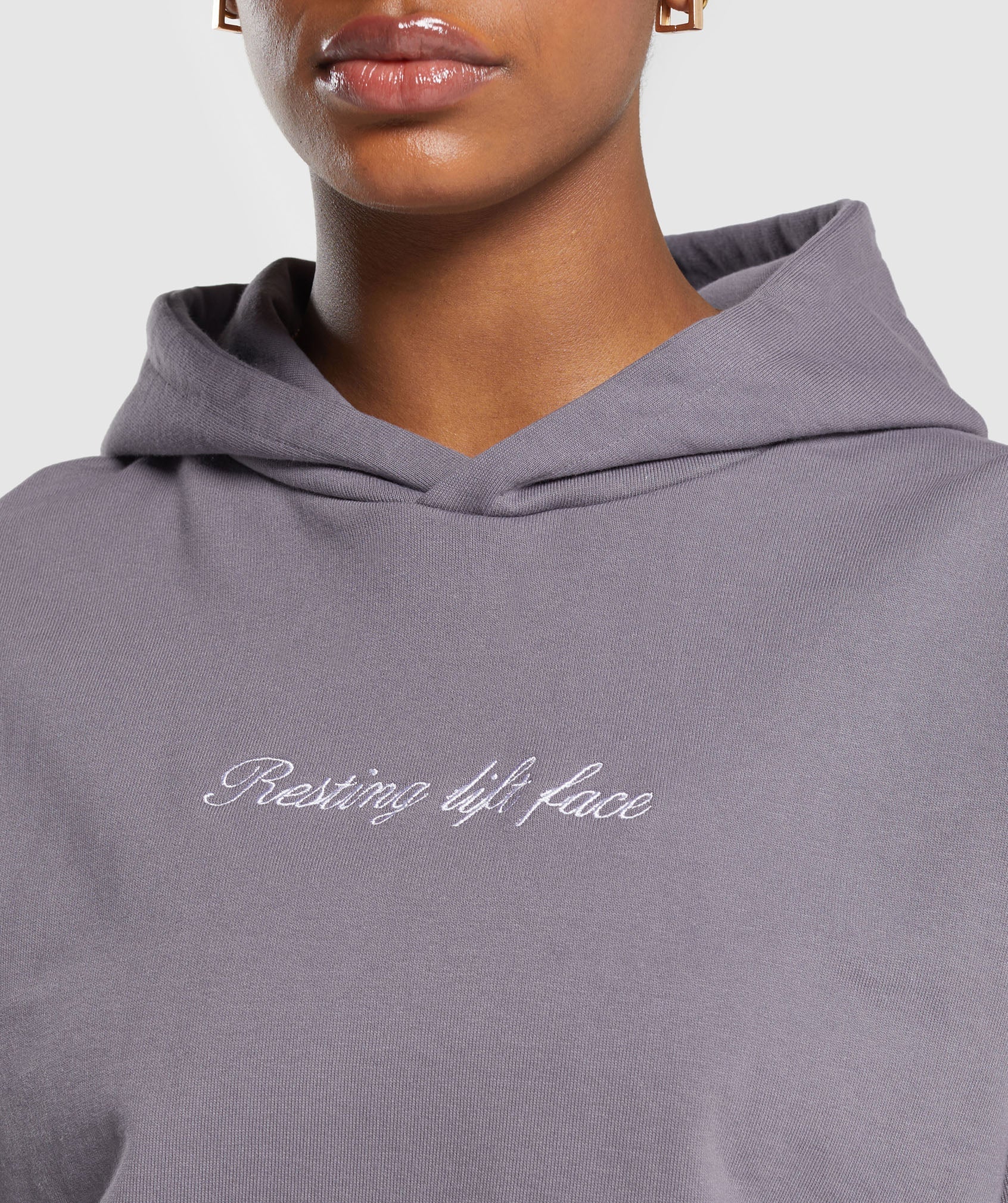 Tattoo Oversized Hoodie in Fog Purple - view 6