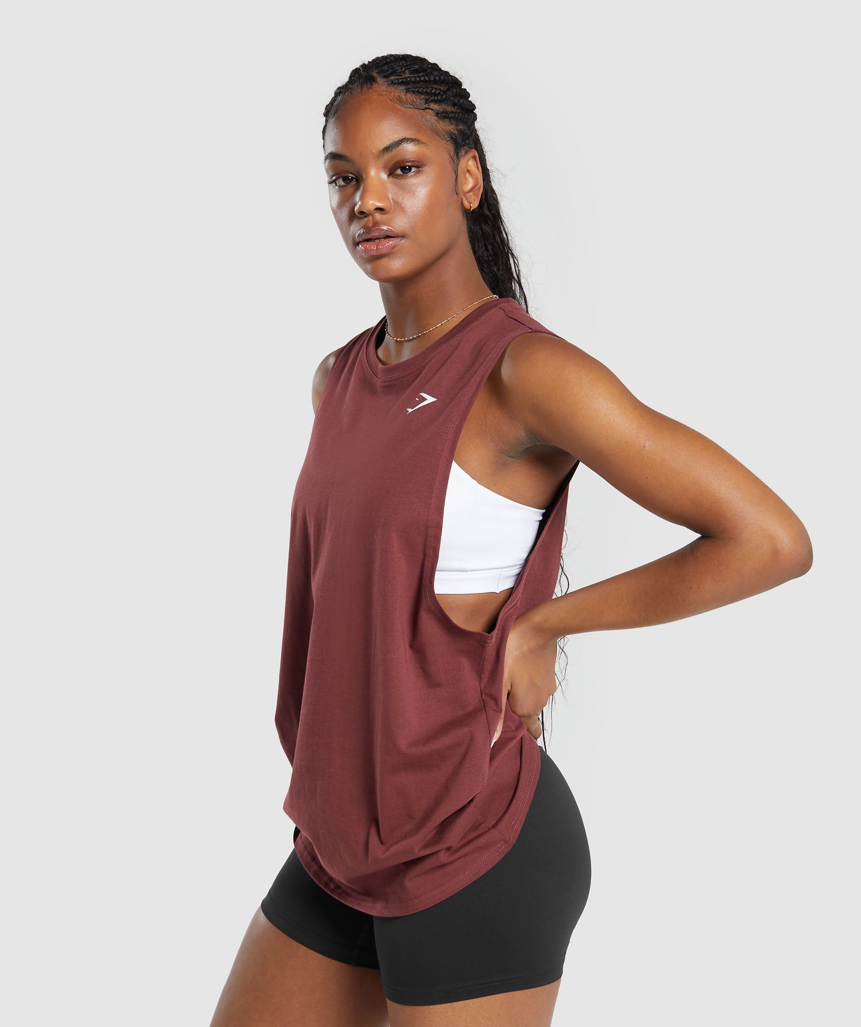 Training Drop Arm Tank in Burgundy Brown - view 3