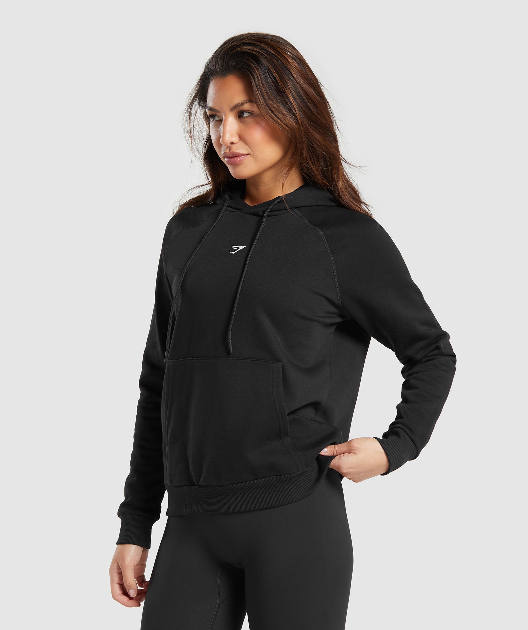 Training Fleece Regular Hoodie in Black - view 3