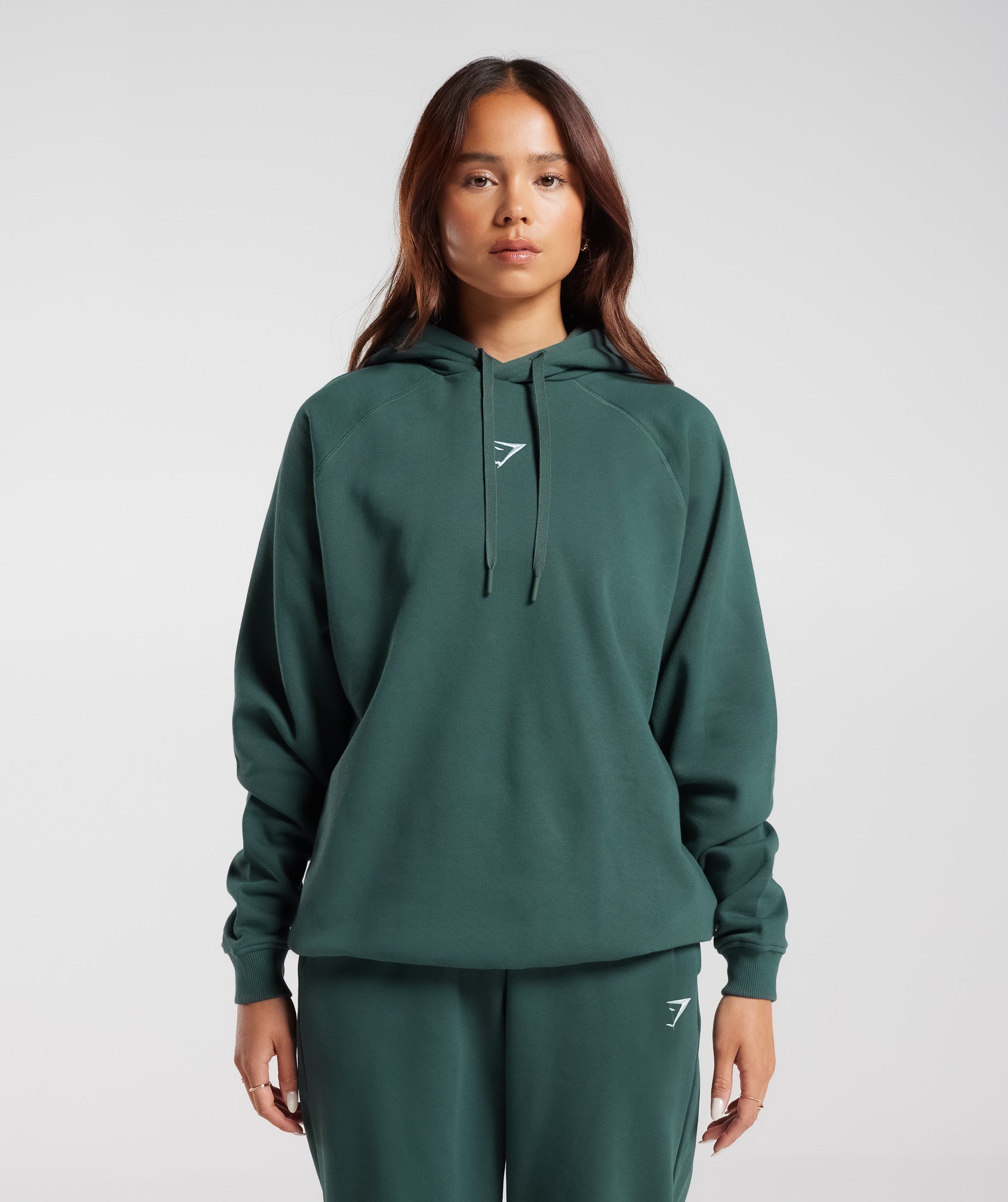 Training Oversized Fleece Hoodie in Fog Green - view 1