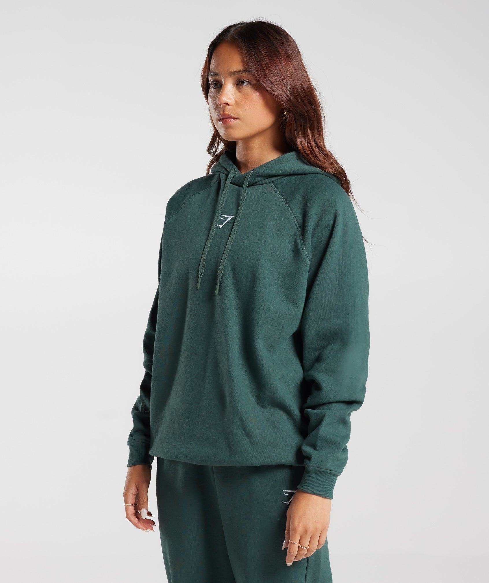 Training Oversized Fleece Hoodie in Fog Green - view 3