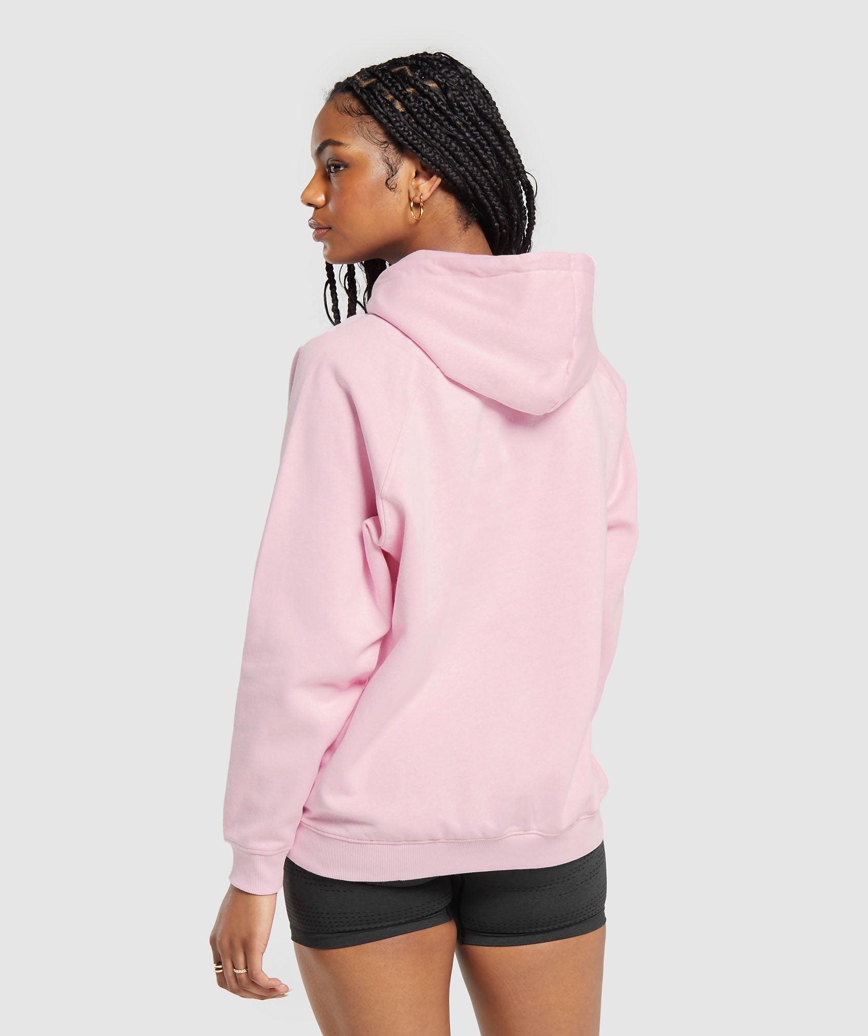 Training Oversized Fleece Hoodie in Dolly Pink - view 2