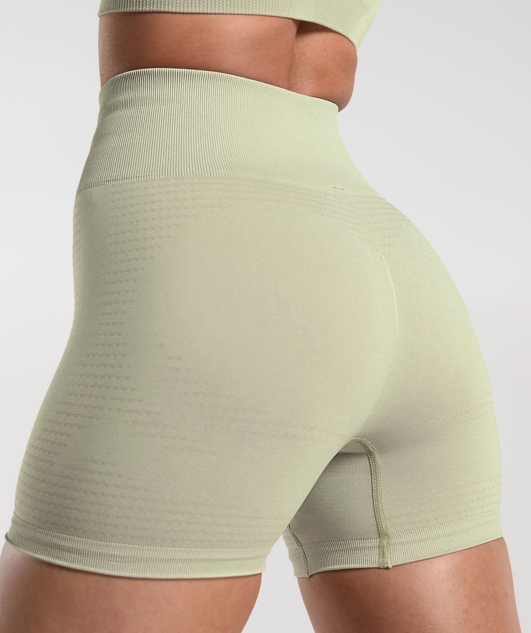 Vital Seamless 2.0 Shorts in Light Sage Green Marl - view 6