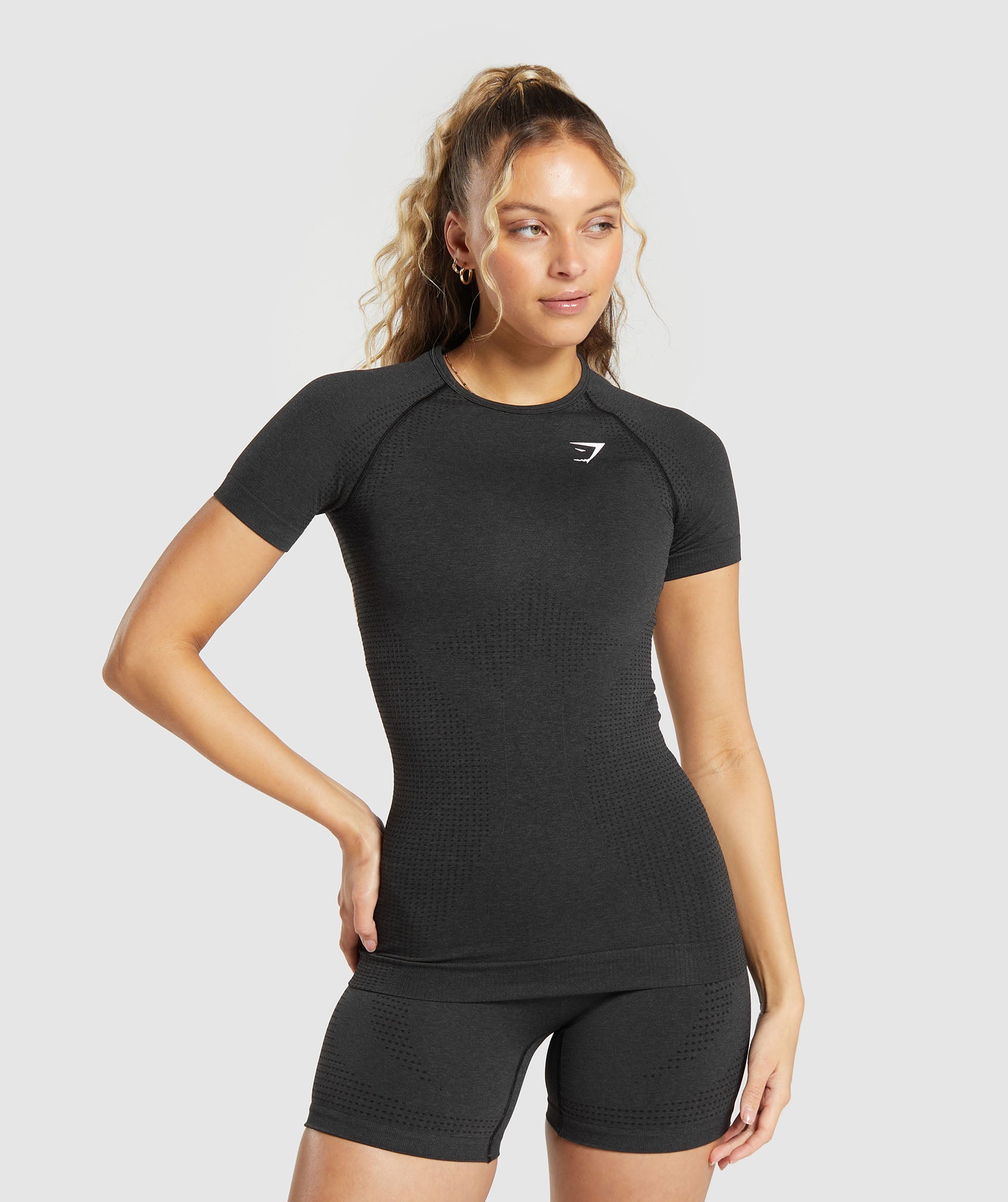 Vital Seamless T-Shirt in Black Marl