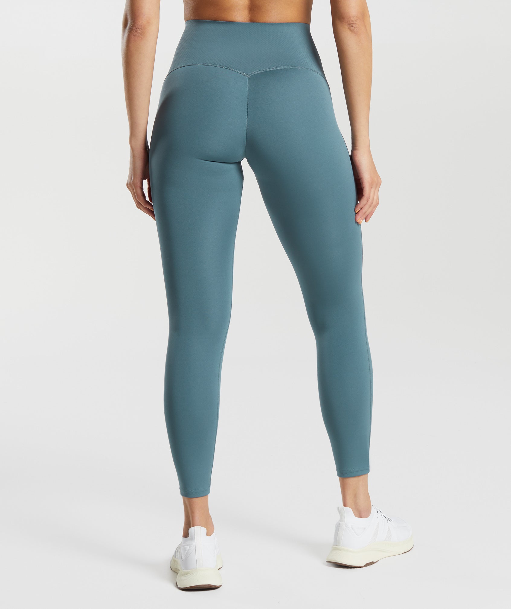 Waist Support Leggings in Denim Teal - view 2