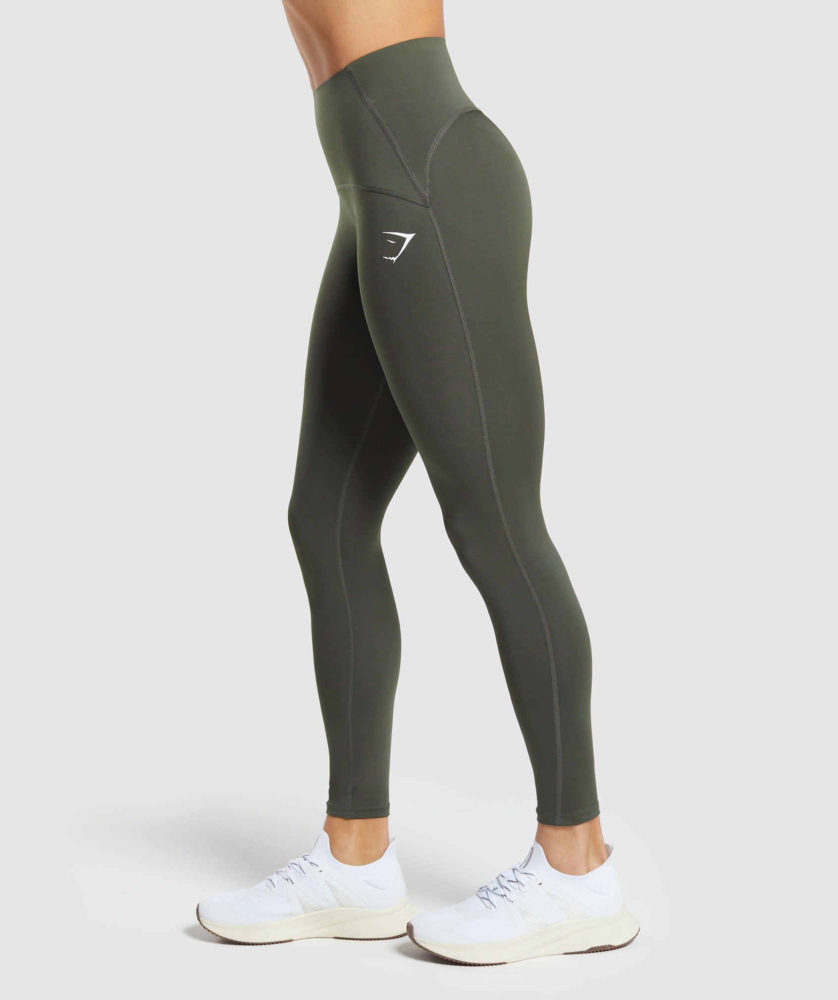 Waist Support Leggings in Strength Green - view 3