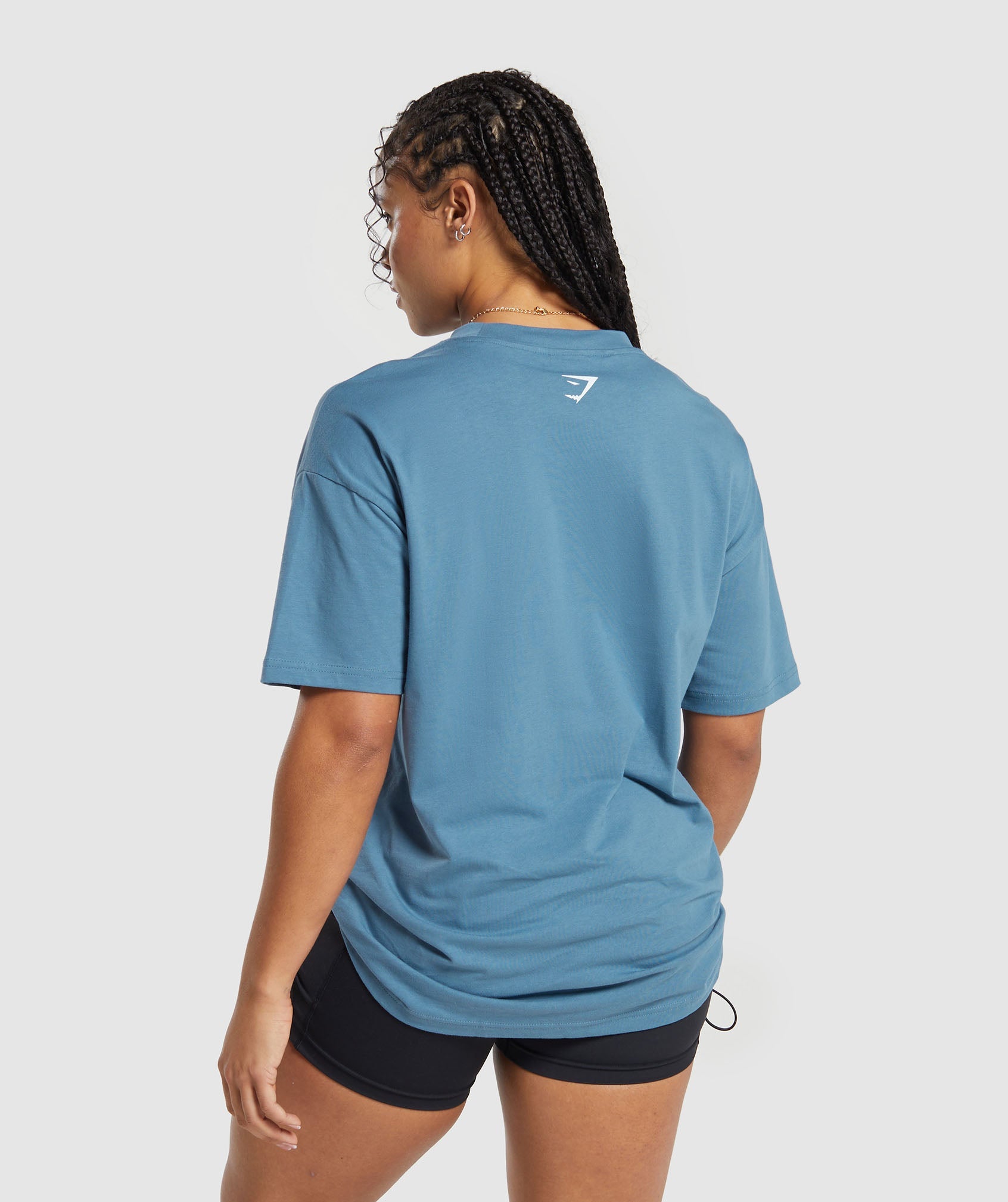 Gymshark Fraction Oversized T-Shirt - Lats Blue