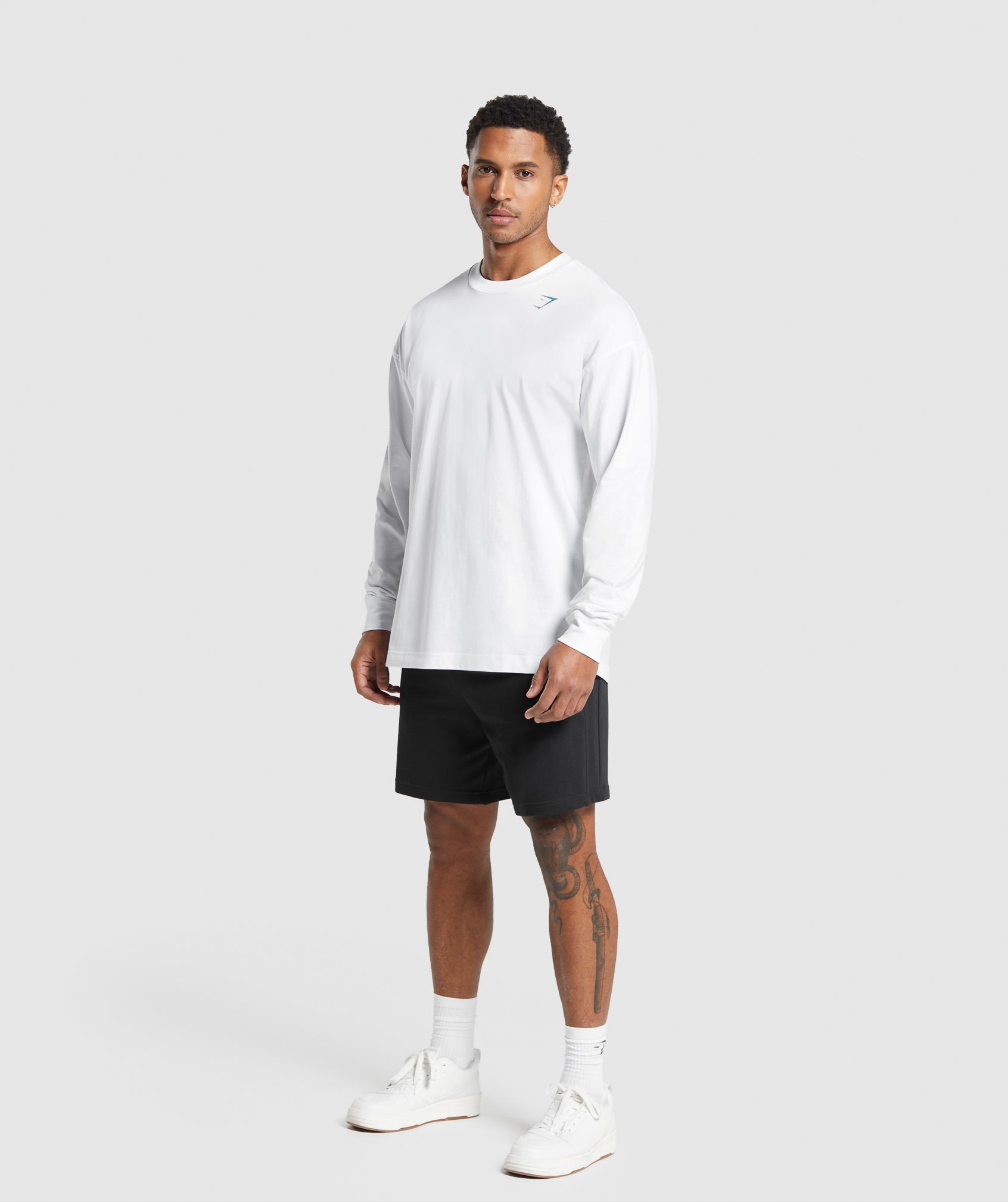 Stacked Long Sleeve T-Shirt in White - view 4
