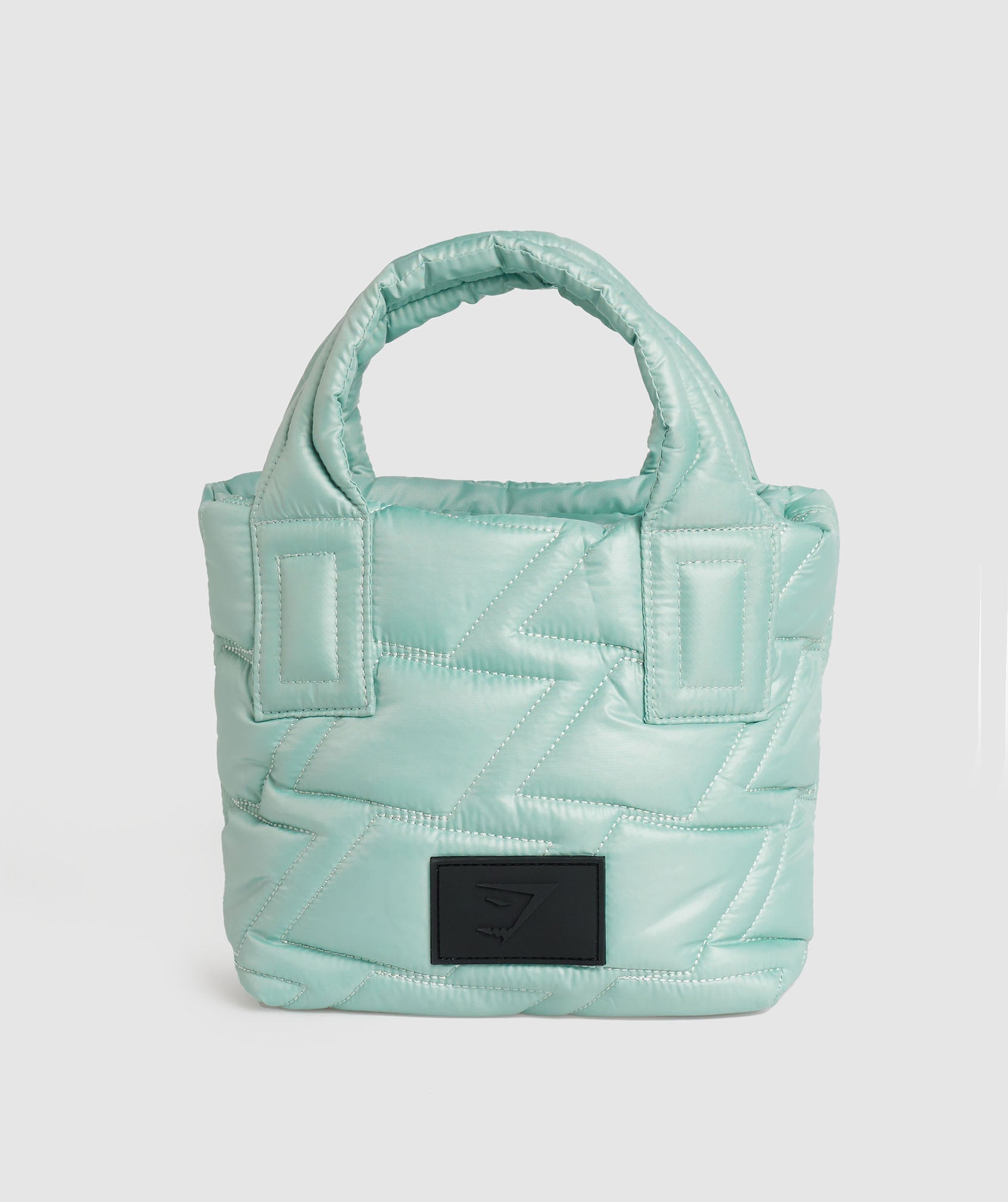 Quilted Mini Tote in Frost Teal - view 2