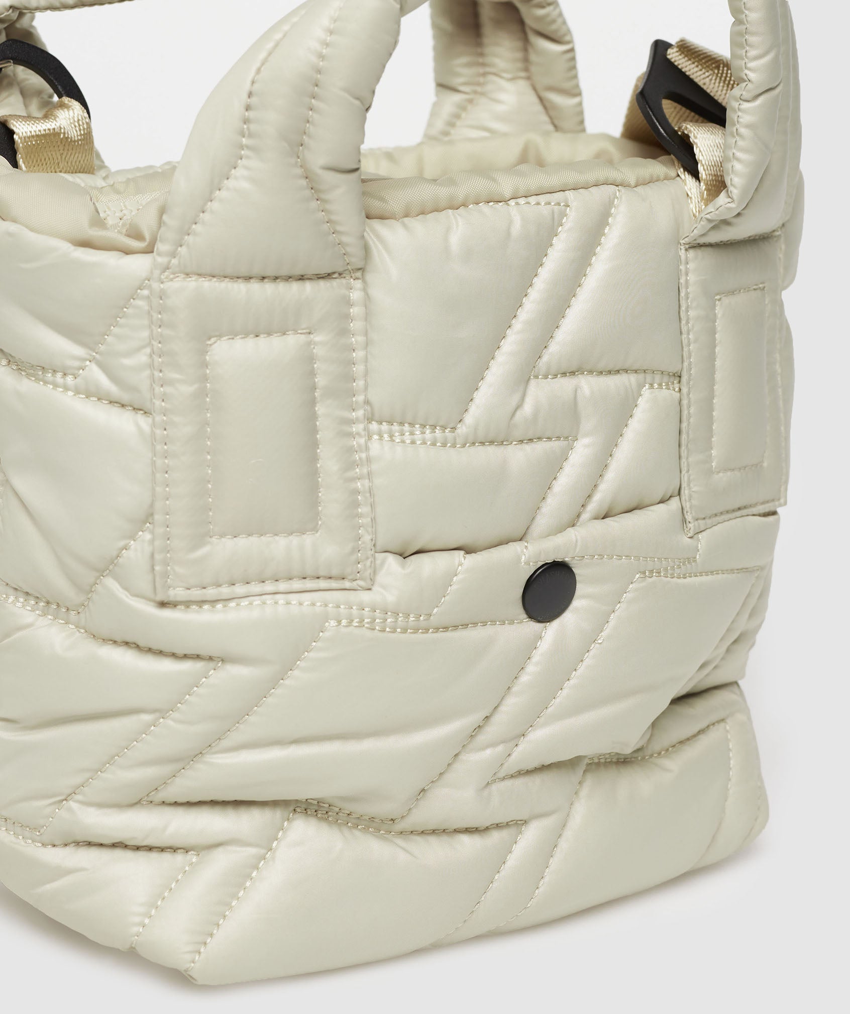 Quilted Mini Tote in Sandy Brown - view 3