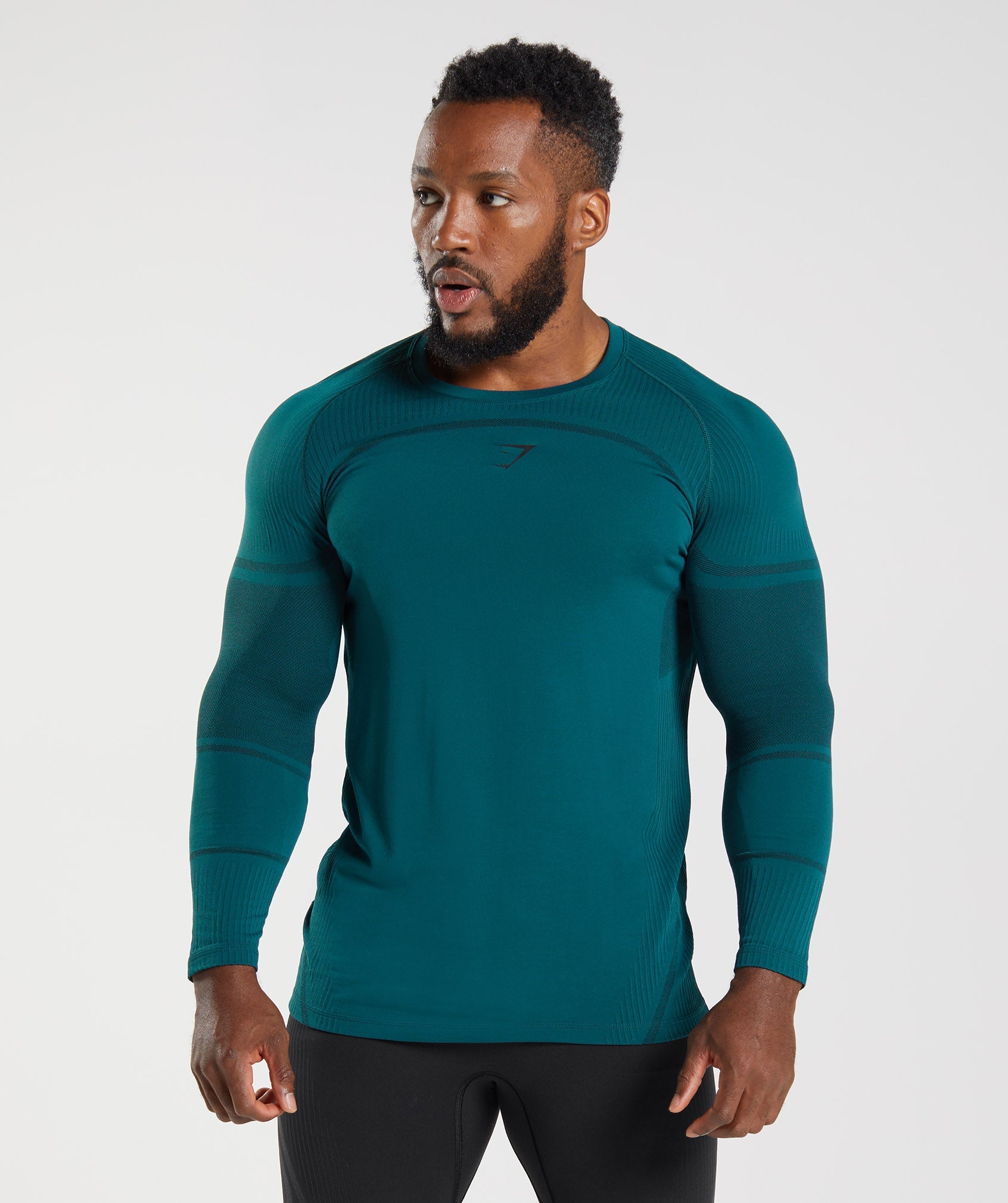 315 LS Seamless T-Shirt in Winter Teal/Black - view 1