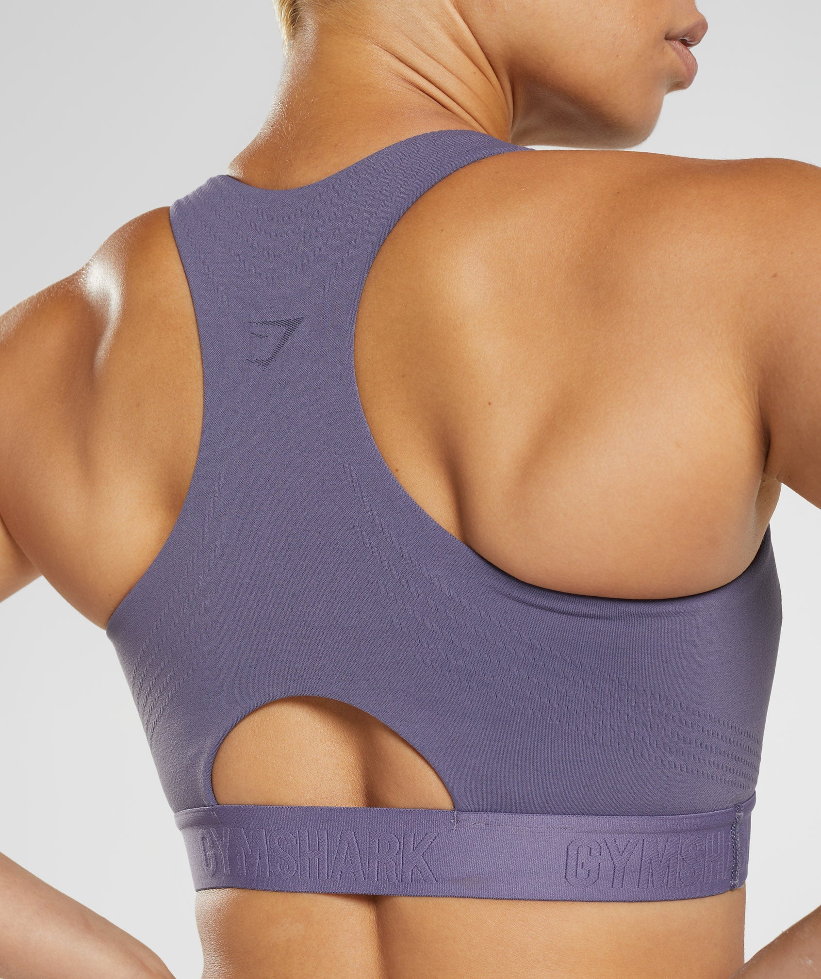 315 Performance High Neck Sports Bra in Mercury Purple/Shaded Lilac