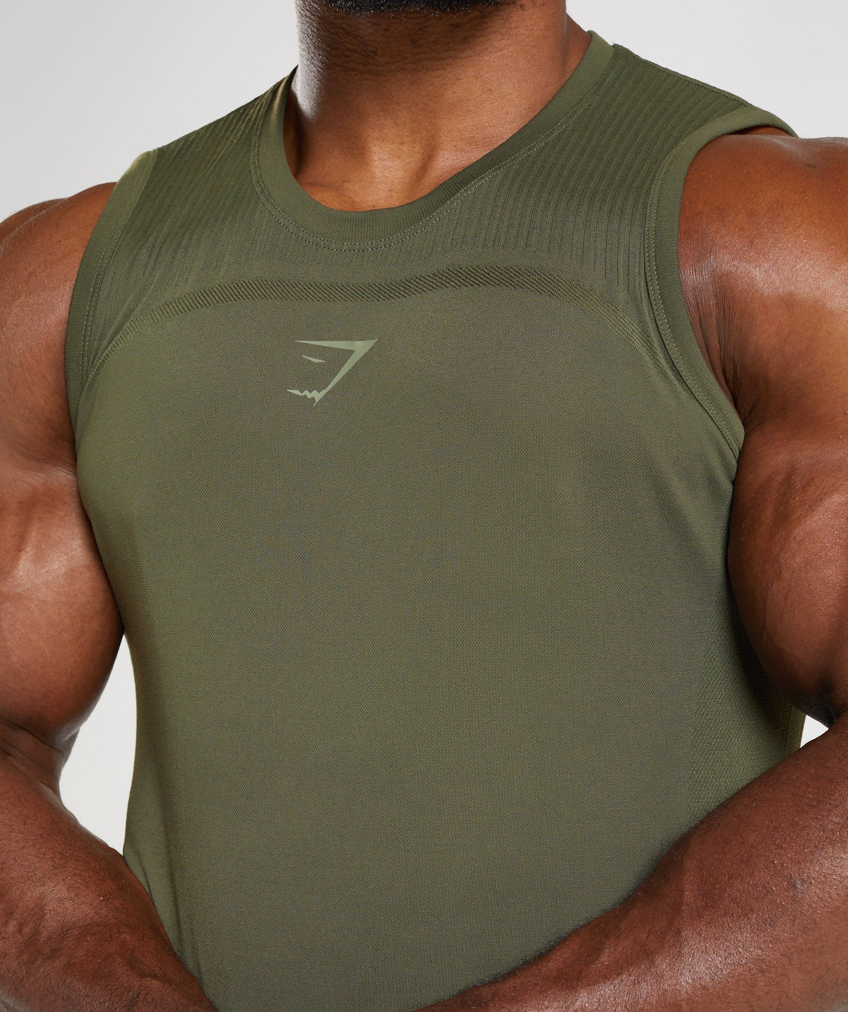 315 Seamless Tank in Core Olive/Marsh Green - view 6
