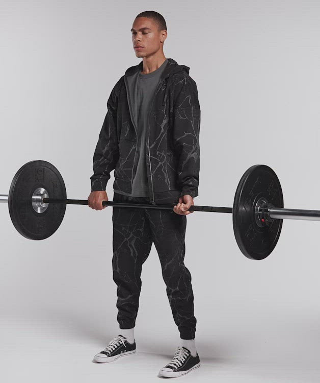 Gymshark Power Zip Hoodie - Black Print