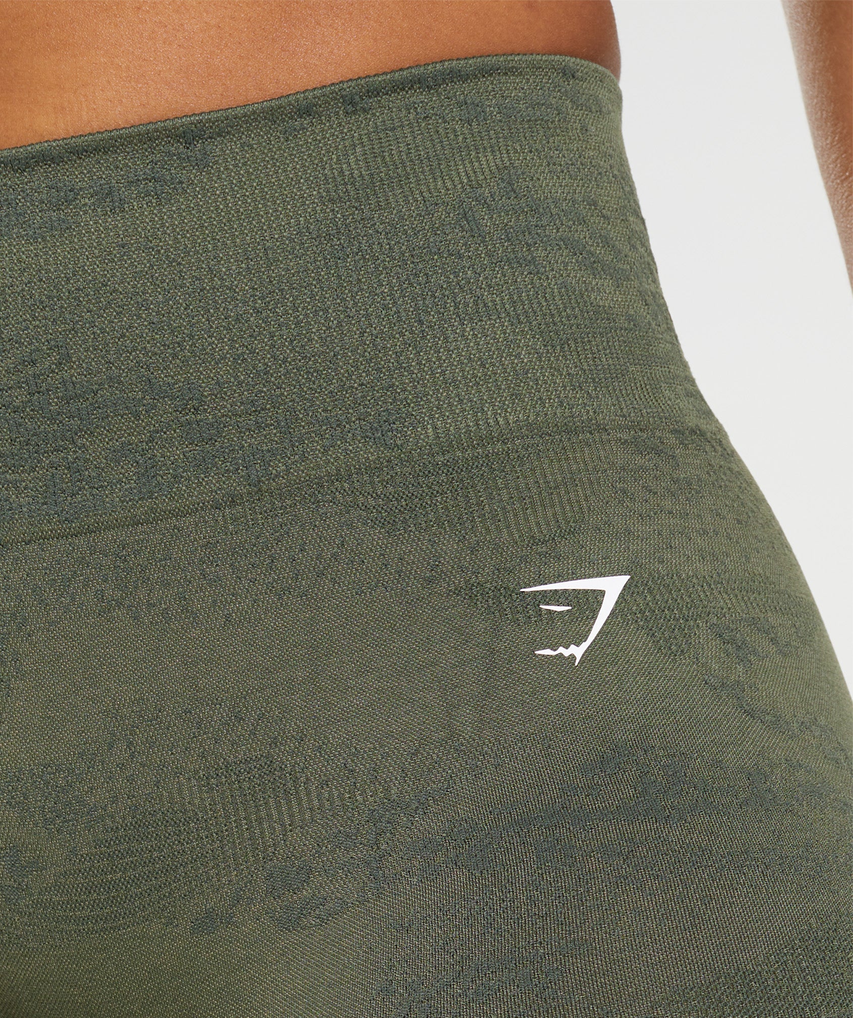 Adapt Camo Seamless Shorts in Moss Olive/Core Olive - view 5