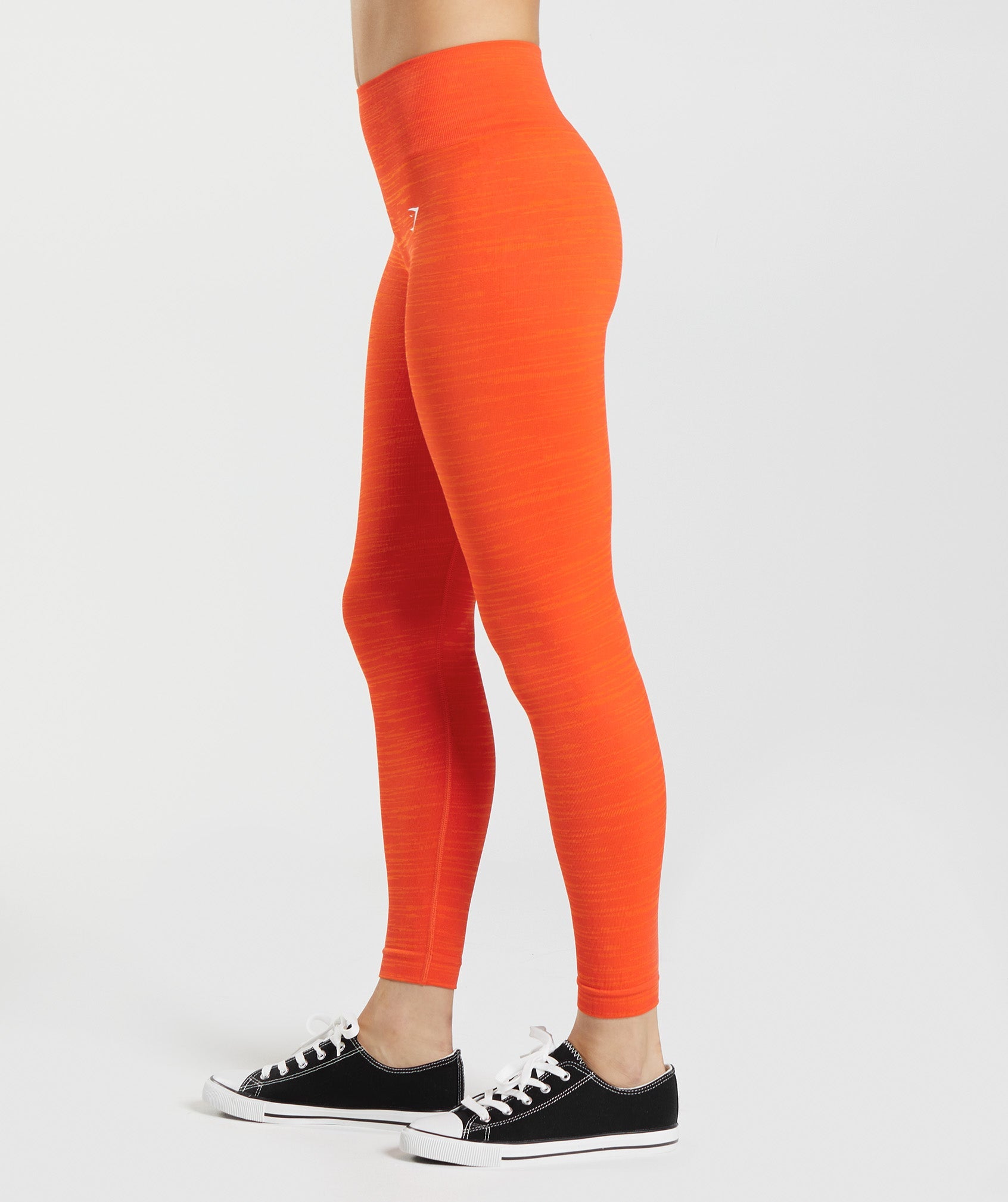 Adapt Marl Seamless Leggings in VLT | Pepper Red/Zesty Orange