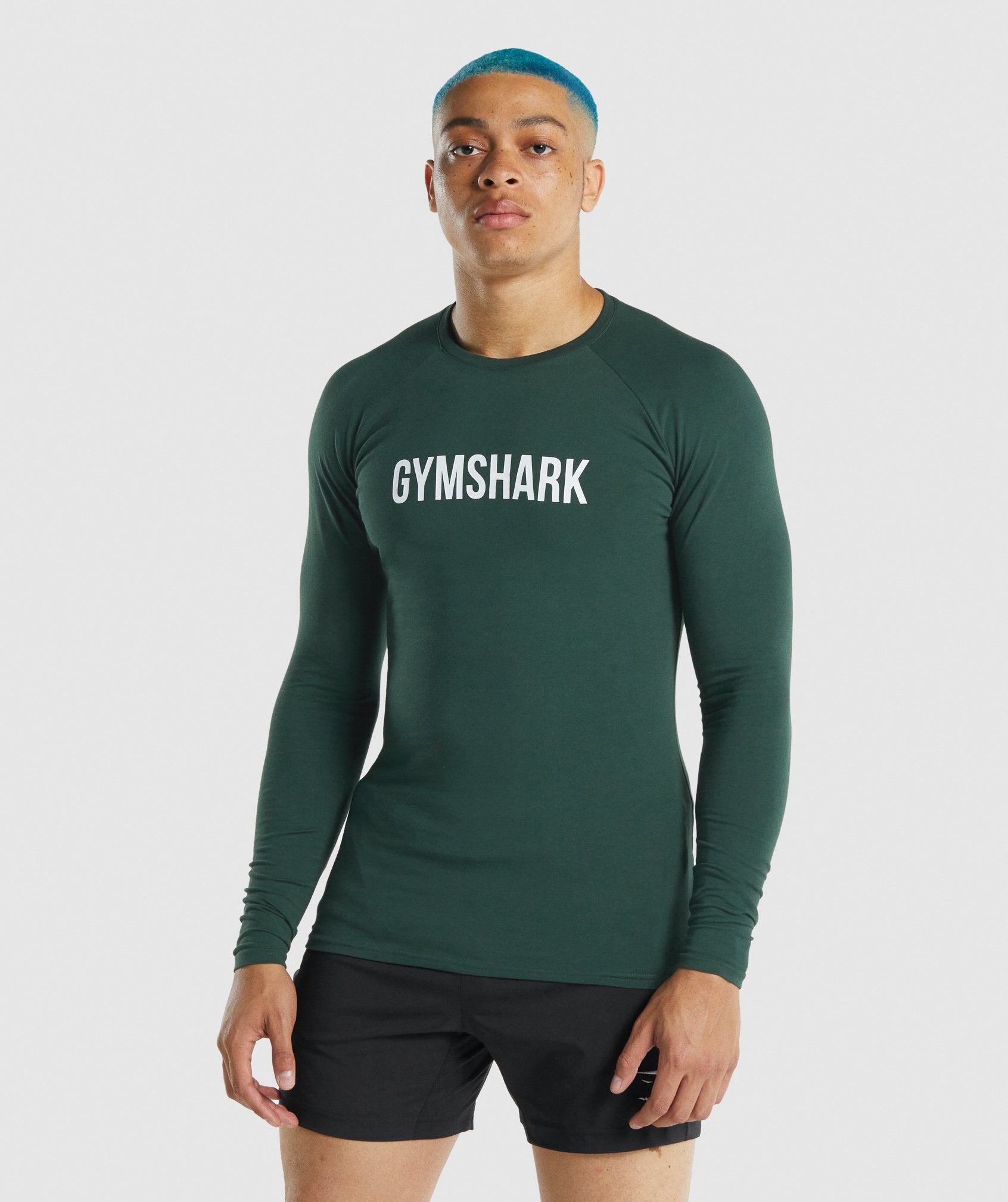 Apollo Long Sleeve T-Shirt in Dark Green - view 1