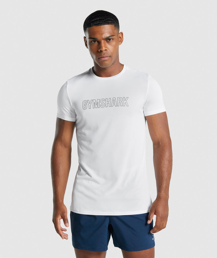 Gymshark Arrival Graphic T-Shirt - White | Gymshark
