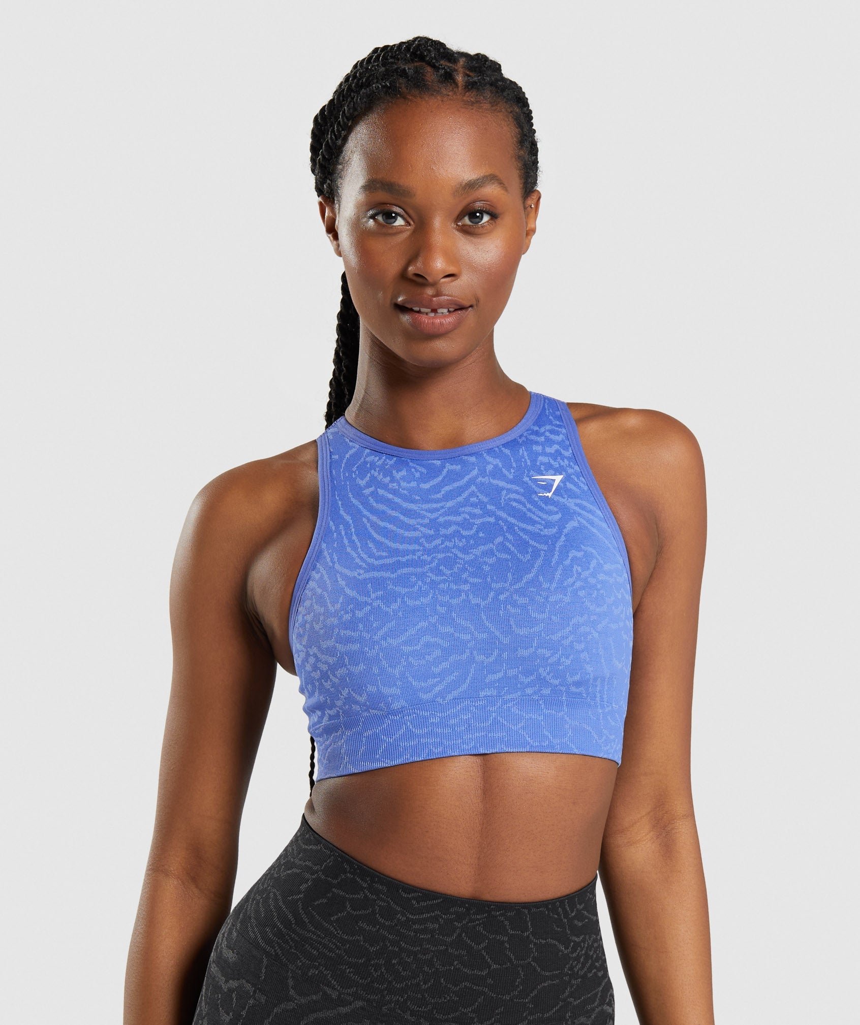 Gymshark Adapt Animal Seamless Crop 1/2 Zip - Firefly Yellow