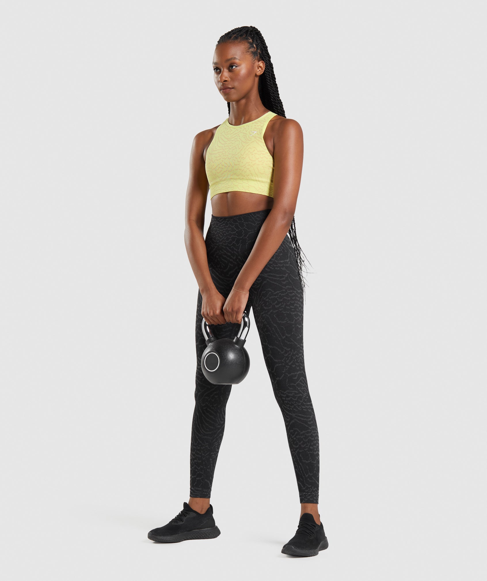 Adapt Animal Seamless Sports Bra in Hybrid | Firefly Yellow - view 4