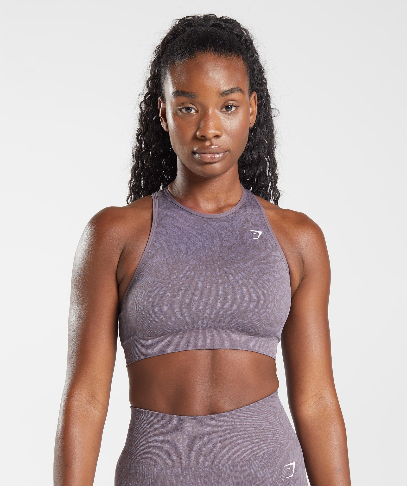 Gymshark Adapt Animal Seamless Sports Bra - Mushroom Brown/Urban