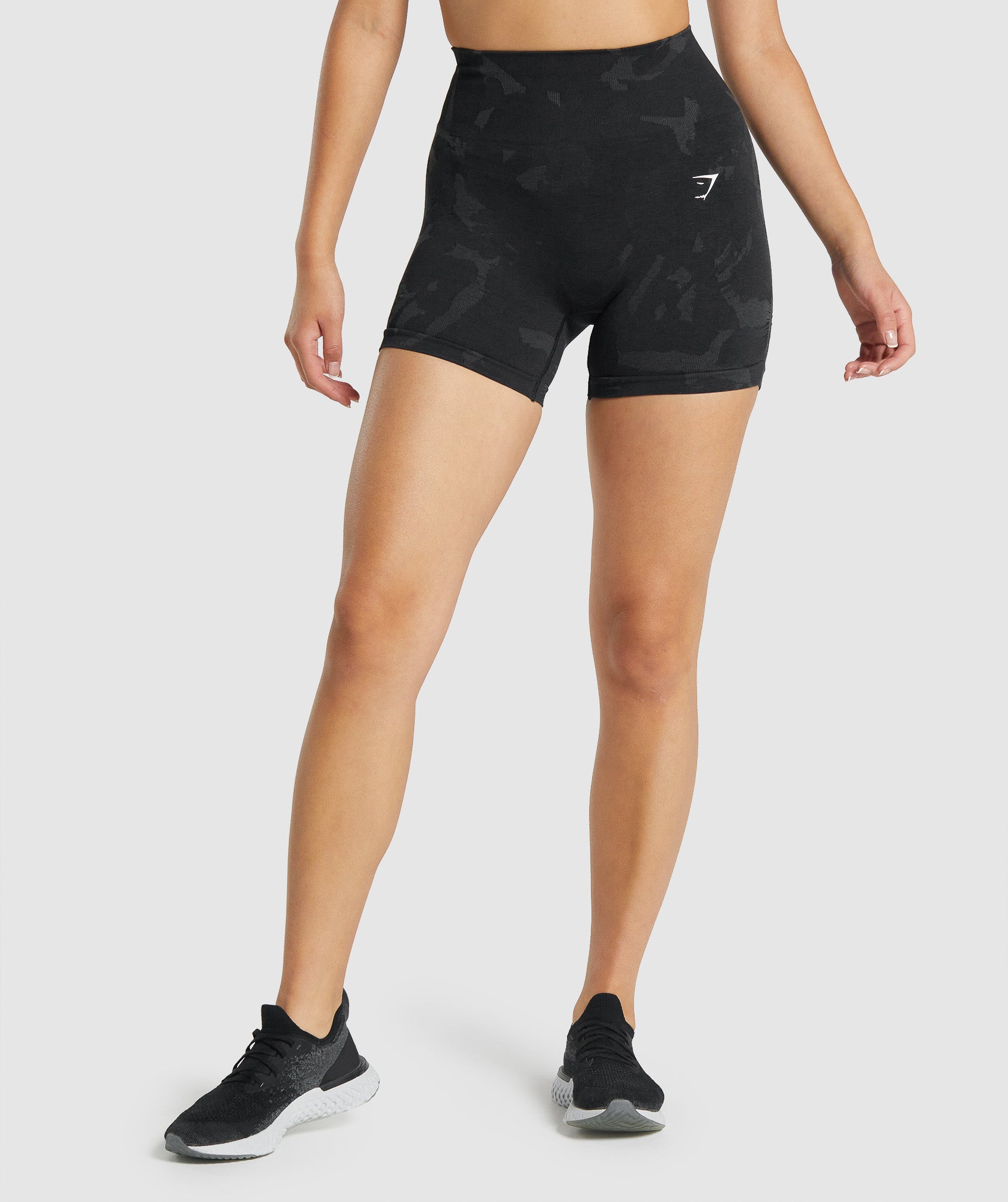 Adapt Camo Seamless Shorts in Savanna | Black - view 1