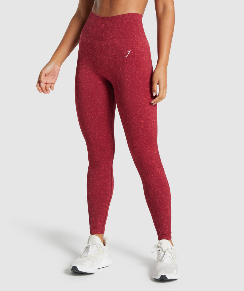 Gymshark Adapt Fleck Seamless Leggings - Mineral | Burgundy | Gymshark