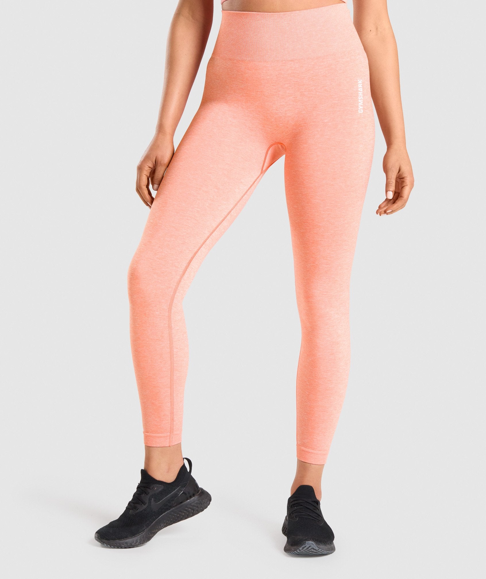 Adapt Marl Seamless Leggings in Orange