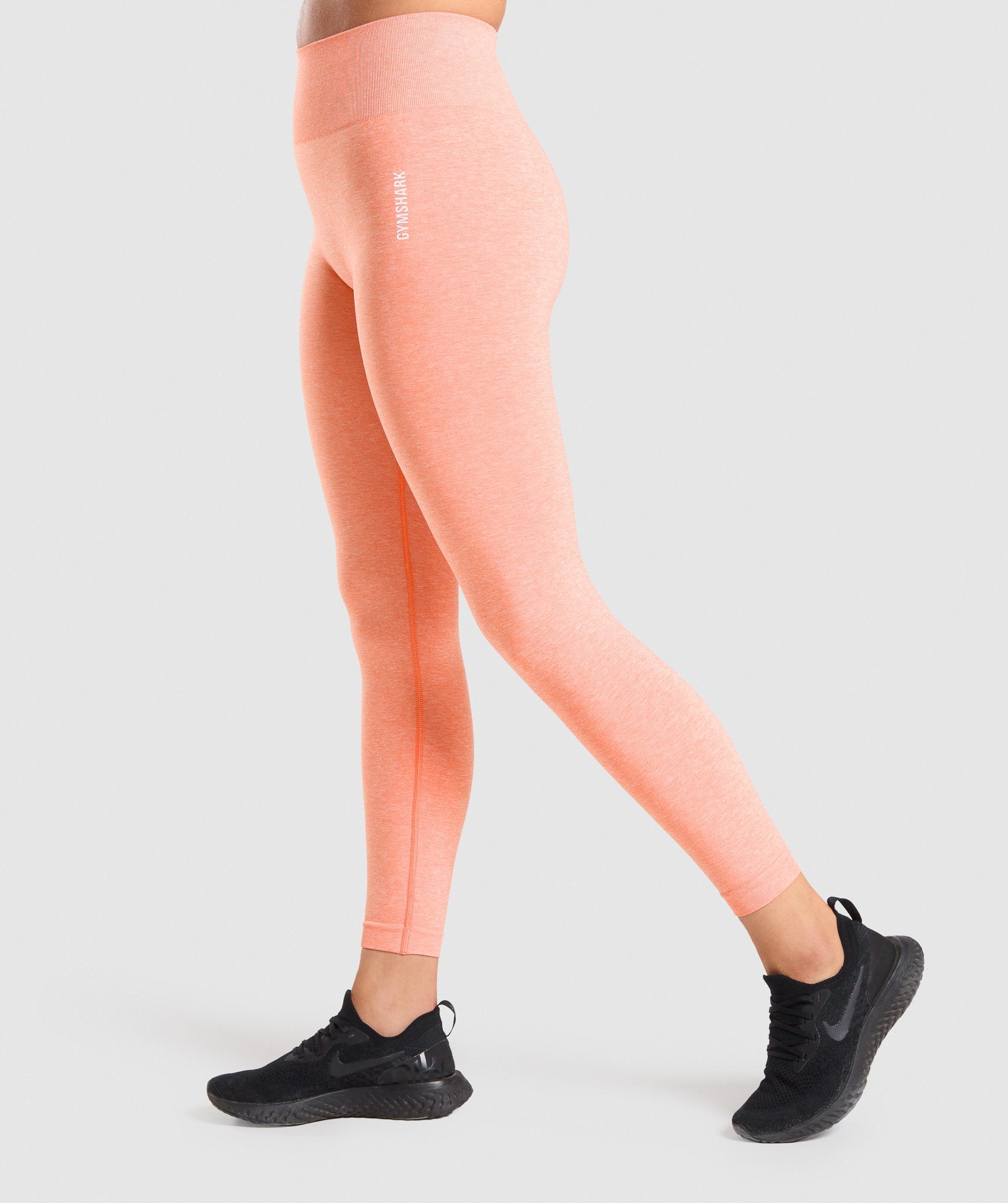 Adapt Marl Seamless Leggings in Orange