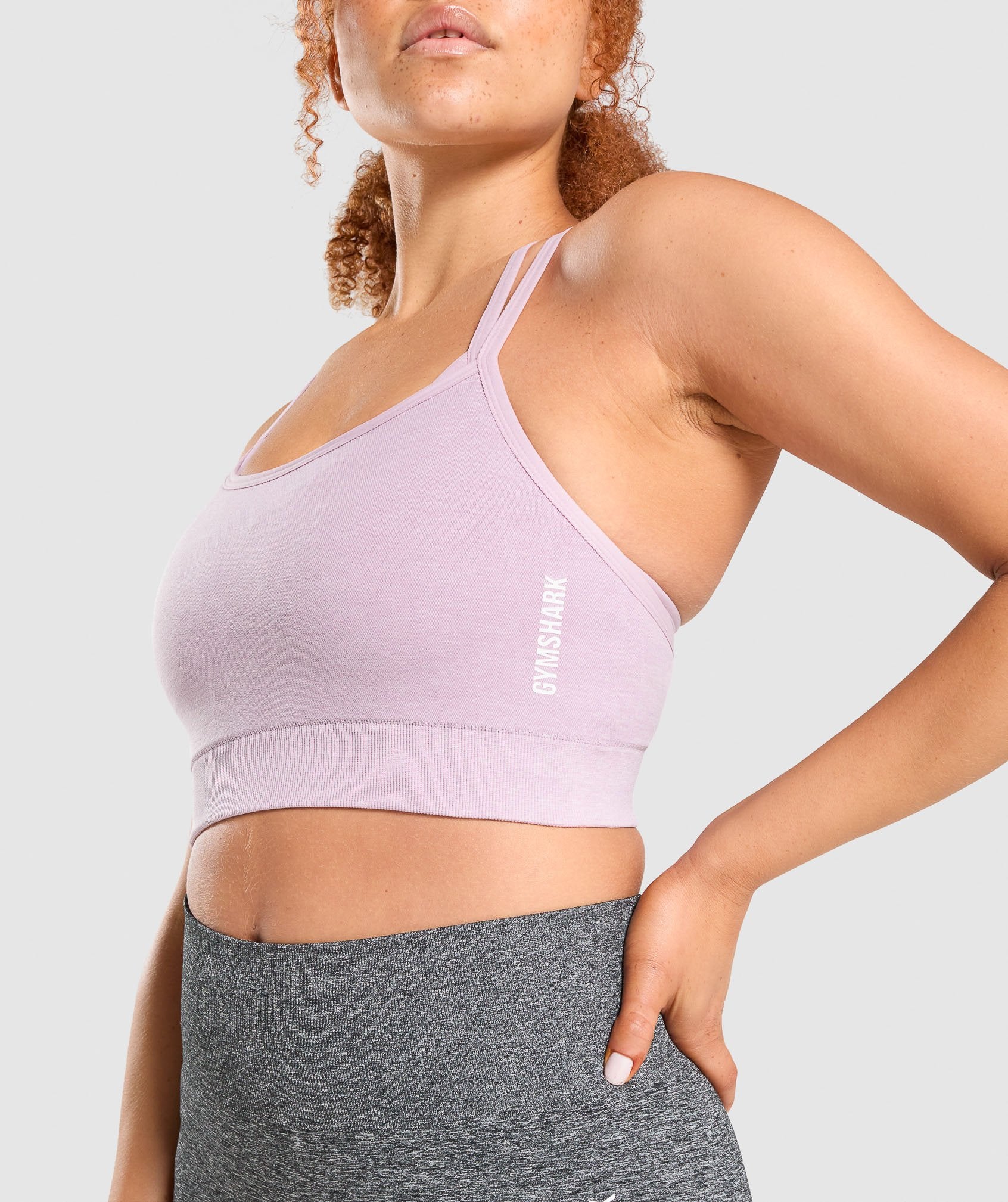 Adapt Marl Seamless Sports Bra in Light Purple