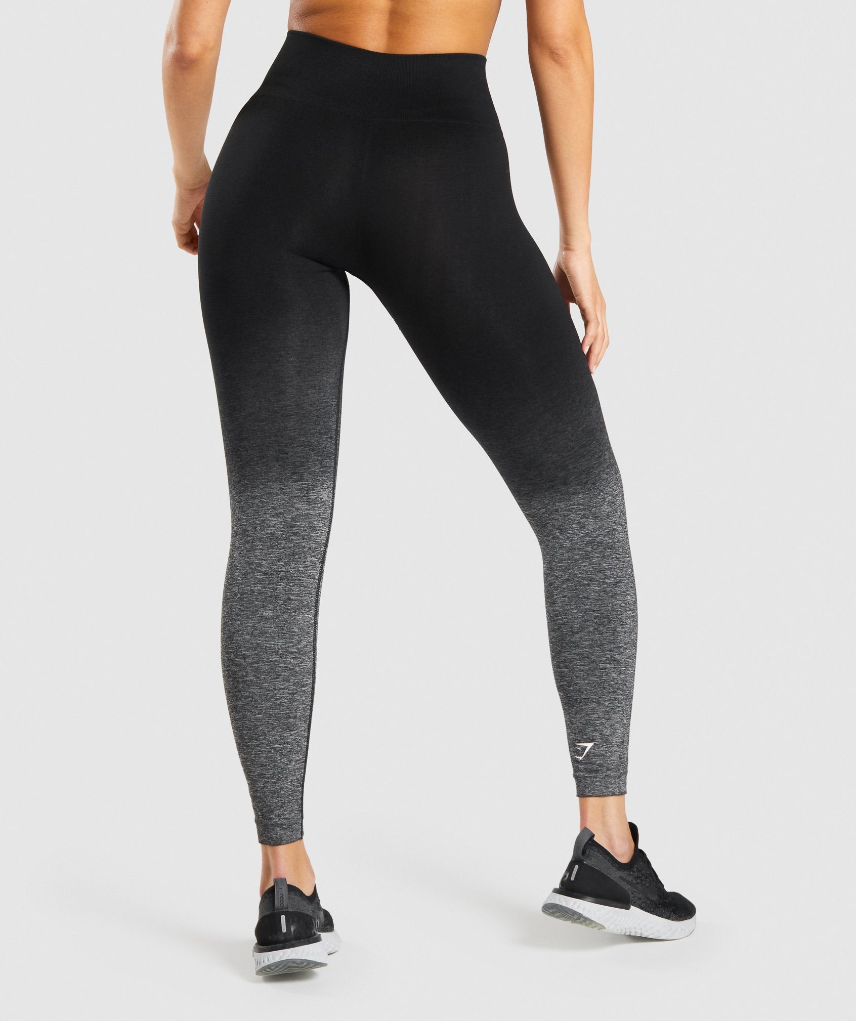 Adapt Ombre Seamless Leggings in Black/Black Marl - view 2