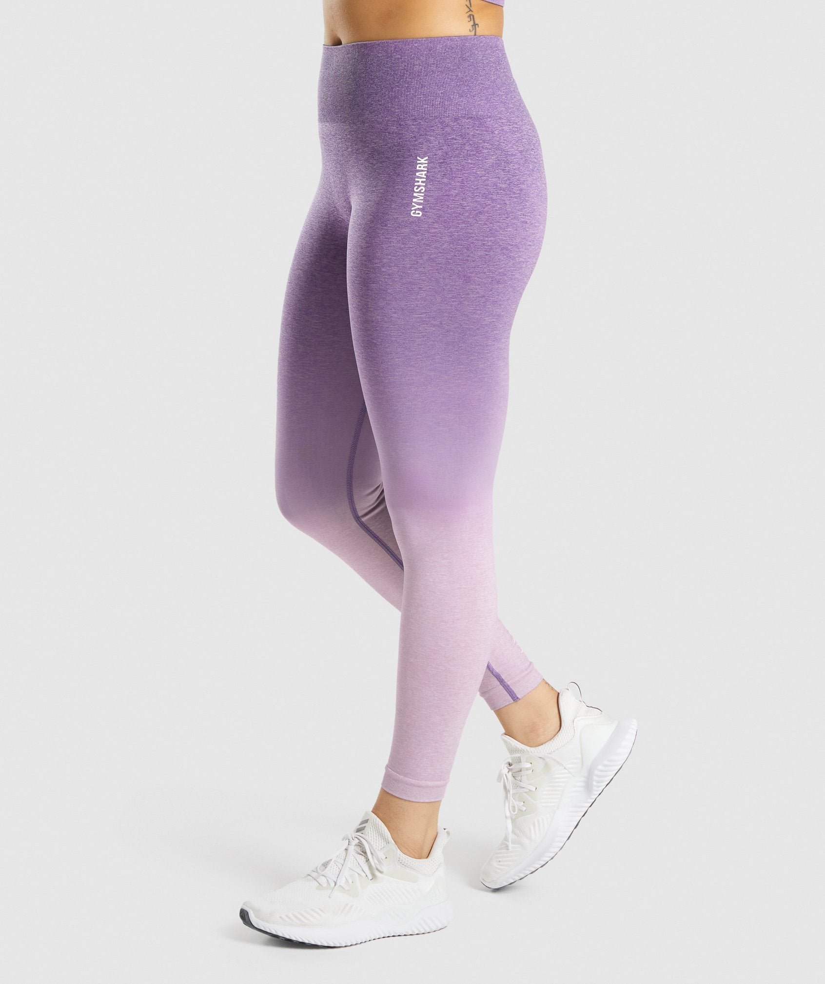GYMSHARK ADAPT OMBRE Seamless Leggings Light Gray Pink Gradient Medium NWOT  $22.00 - PicClick