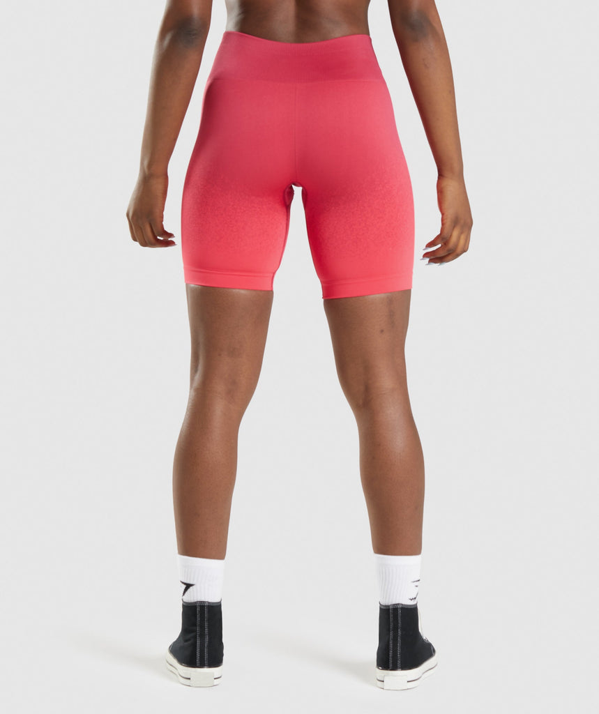 Gymshark Adapt Ombre Seamless Cycling Shorts - Pink/Red | Gymshark