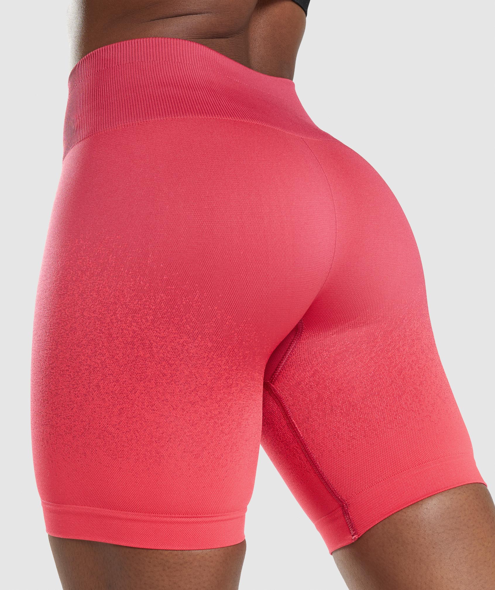Adapt Ombre Seamless Cycling Shorts in Pink/Red - view 5