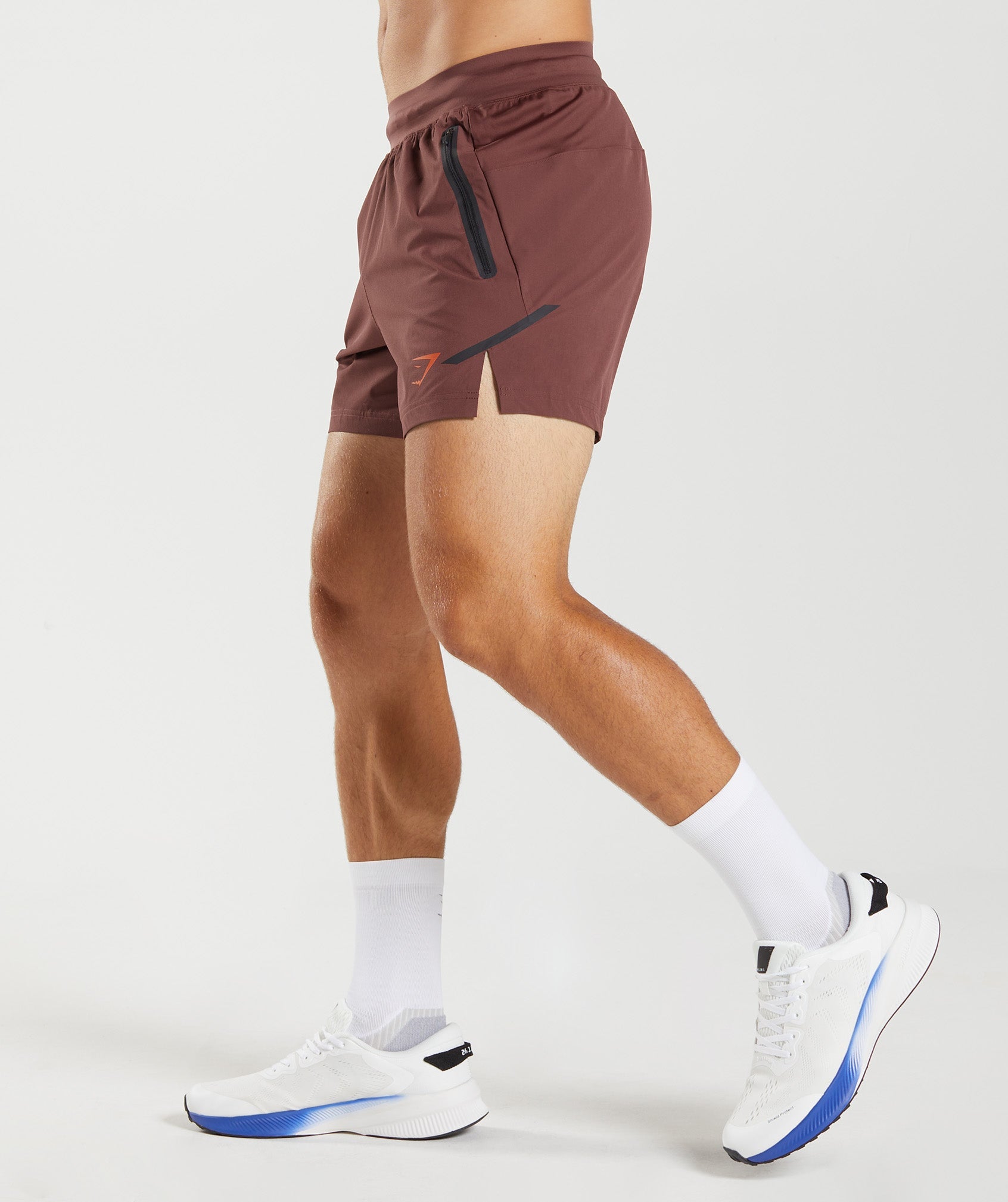 Apex 5" Perform Shorts in Cherry Brown - view 2