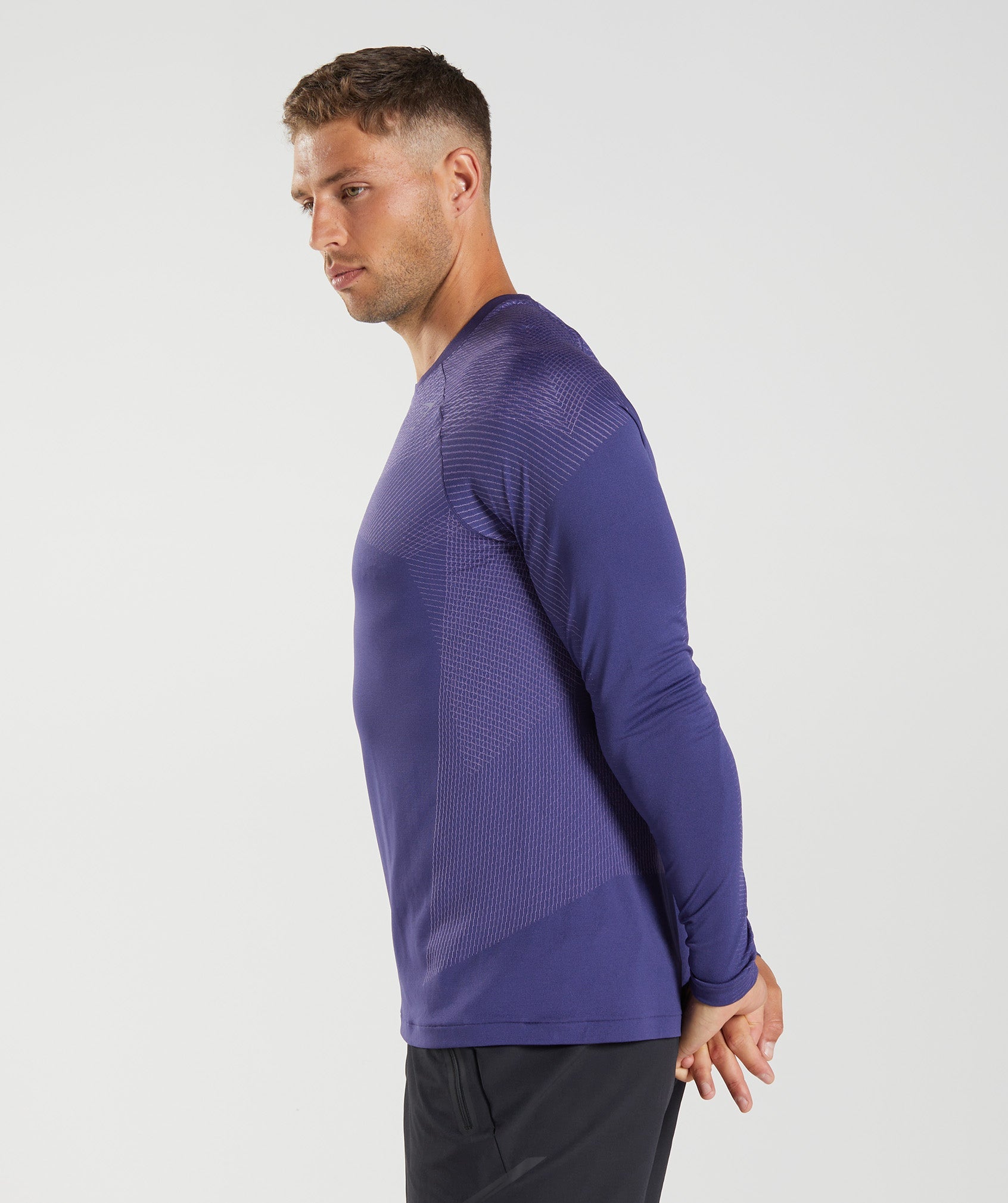 Gymshark Apex Seamless Long Sleeve T-Shirt Rich Purple-Black