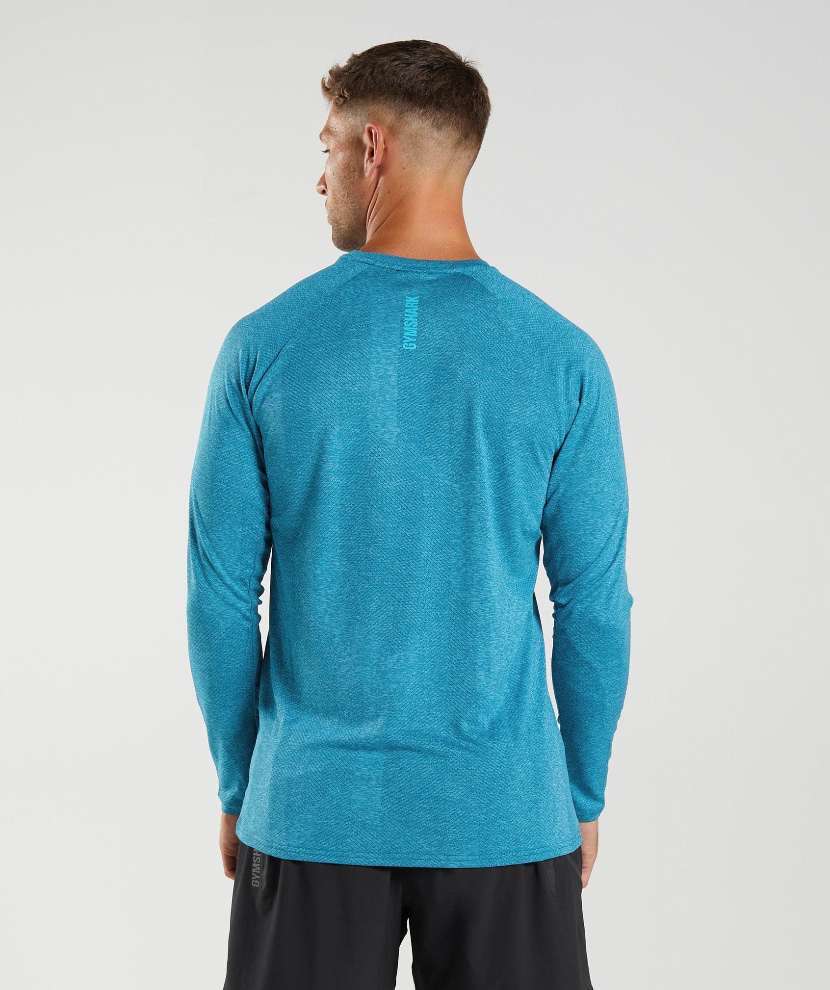 Apex Long Sleeve T-Shirt in Atlantic Blue/Shark Blue - view 2