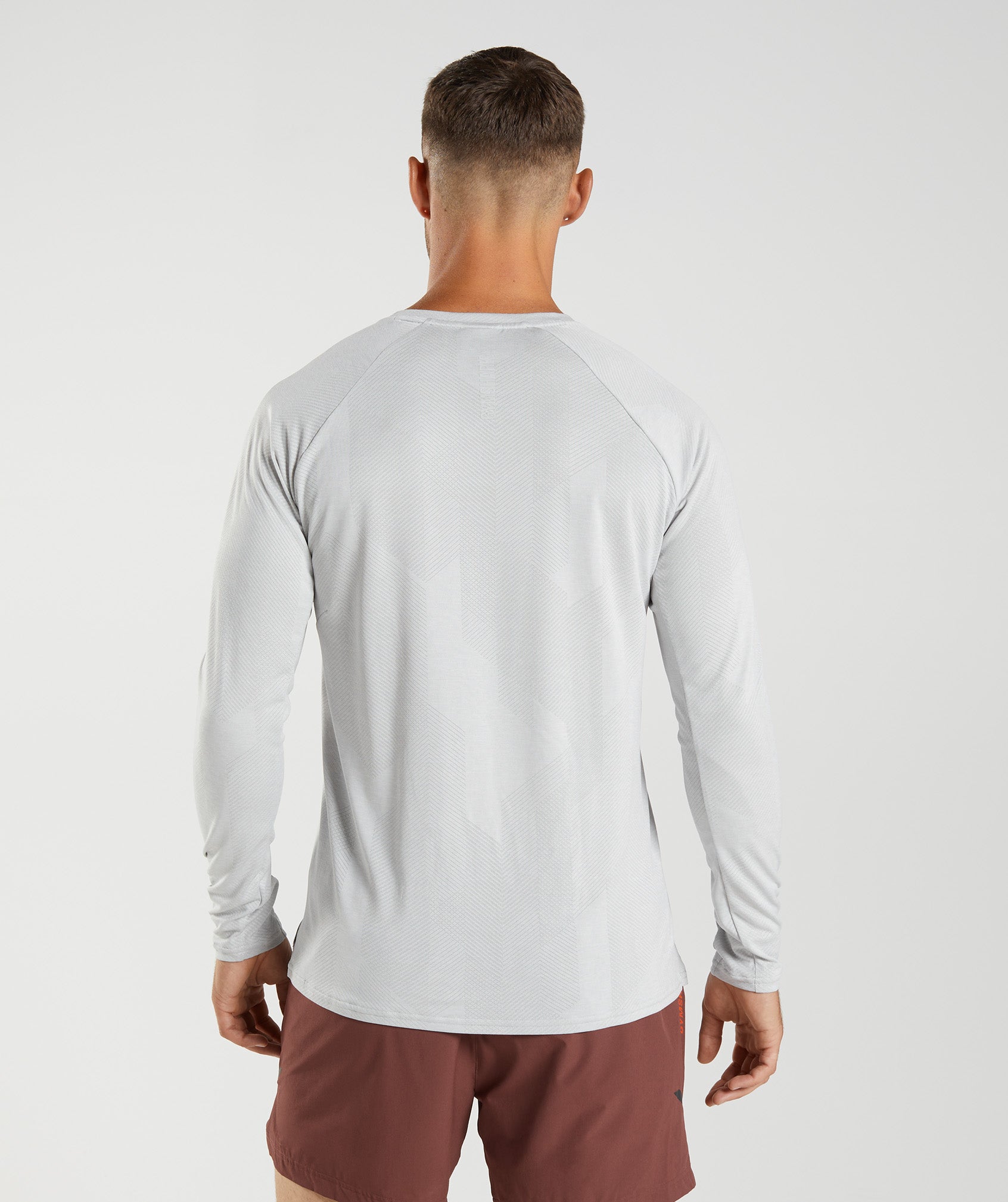 Apex Long Sleeve T-Shirt in Light Grey/White - view 2