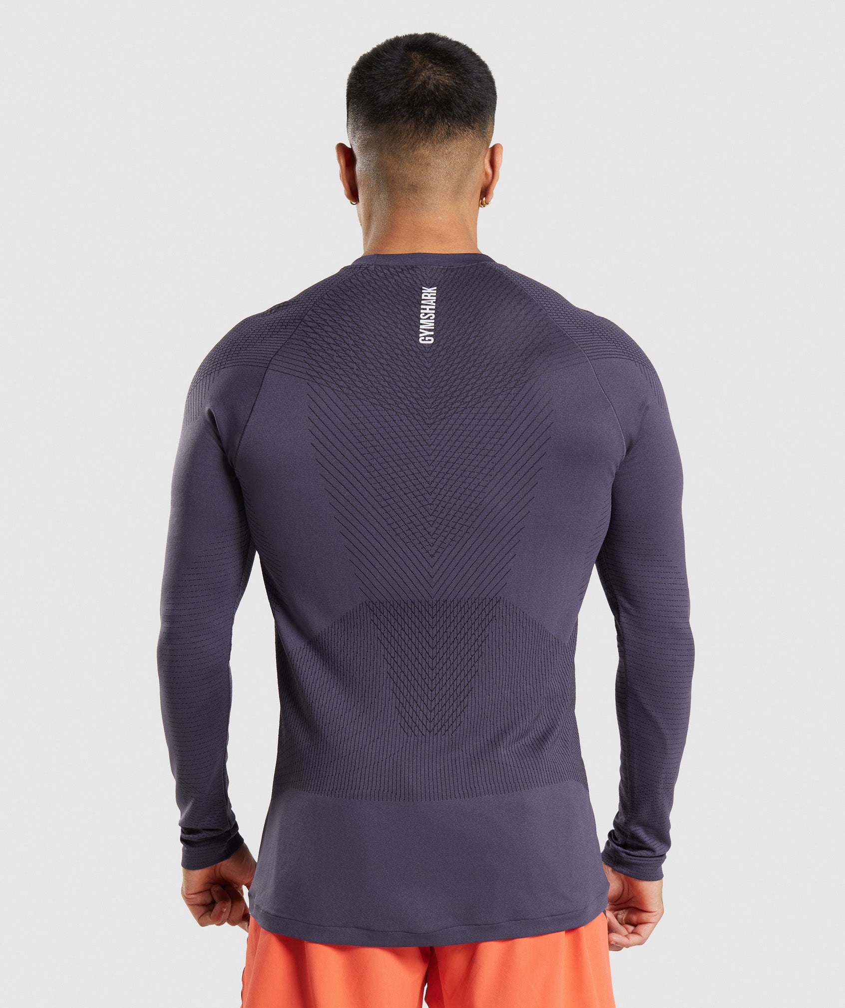Apex Seamless Long Sleeve T-Shirt in Rich Purple/Black
