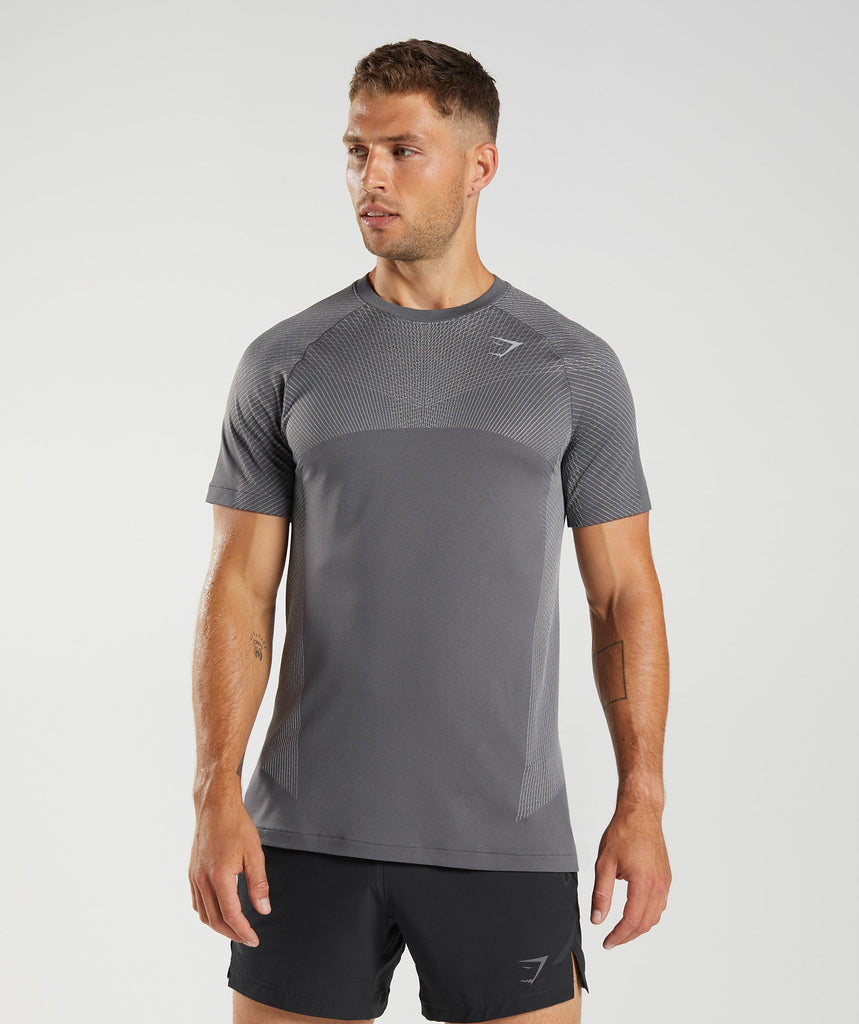 Gymshark Apex Seamless T-Shirt - Silhouette Grey/Smokey Grey | Gymshark