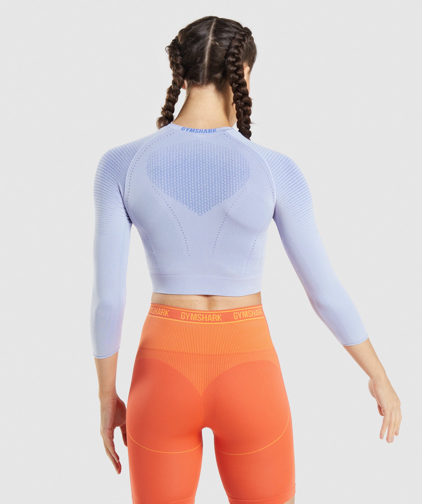 Apex Seamless Crop Top in Lavender Blue/Court Blue - view 2
