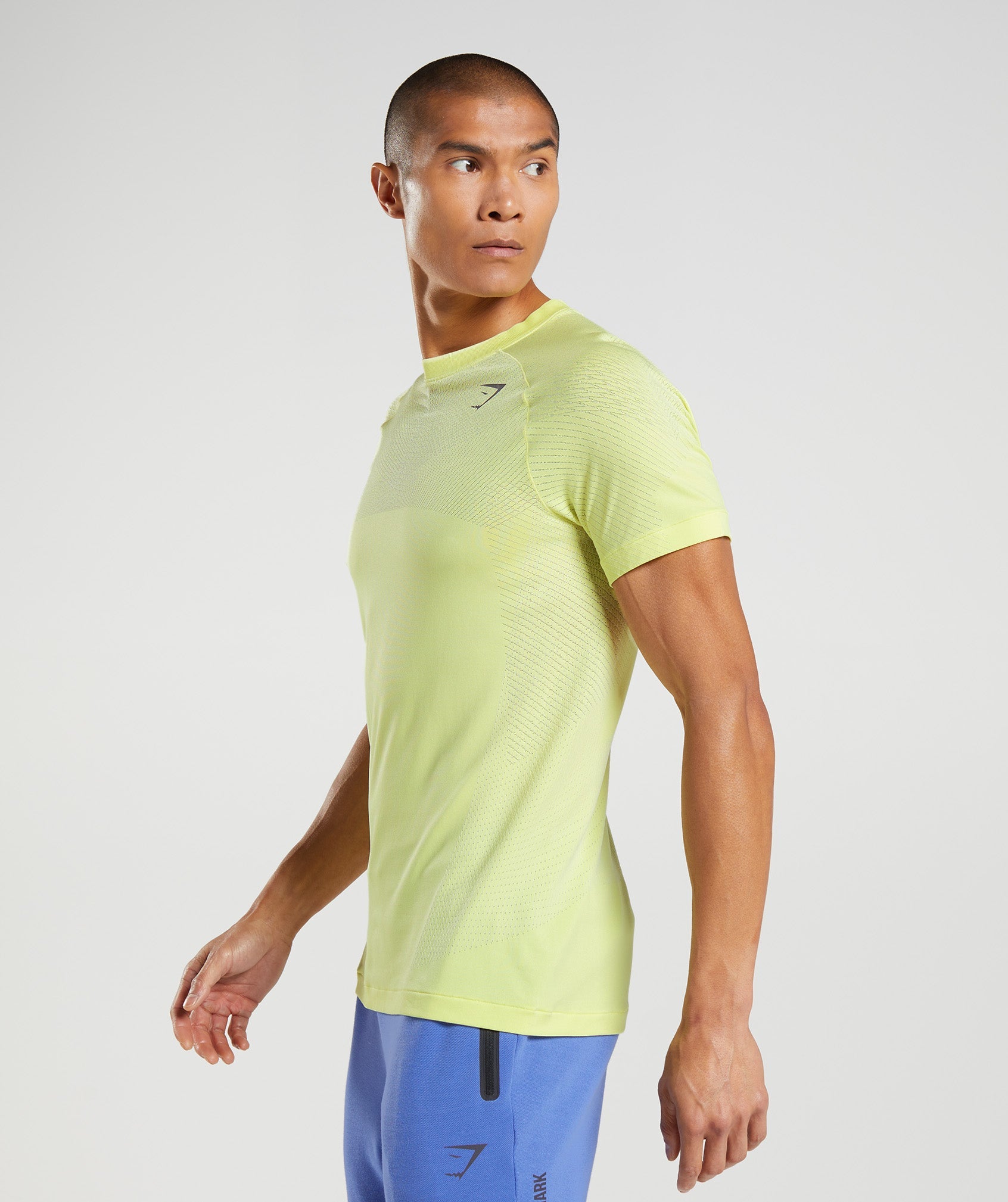 Apex Seamless T-Shirt in Firefly Green/White