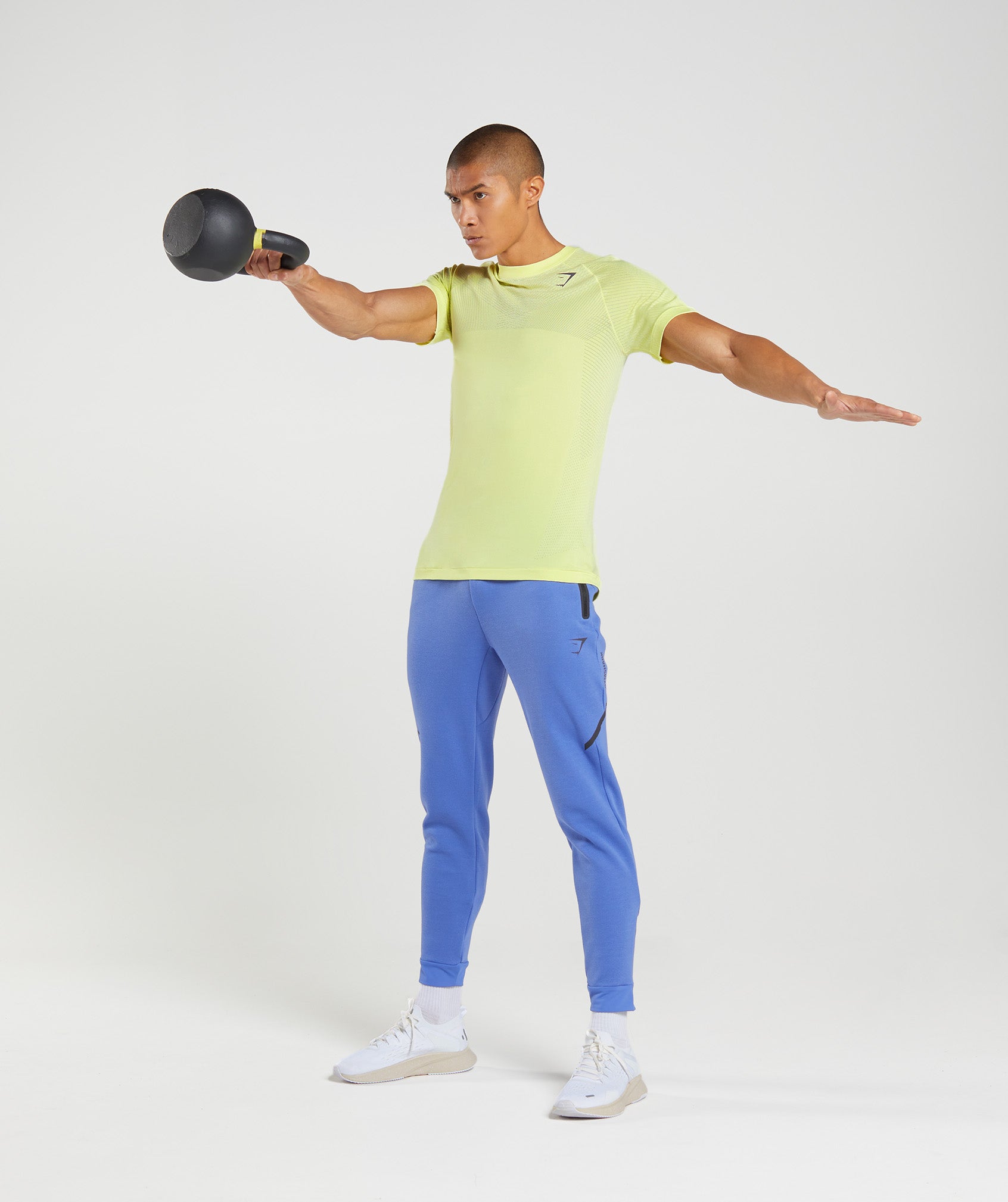 Apex Seamless T-Shirt in Firefly Green/White