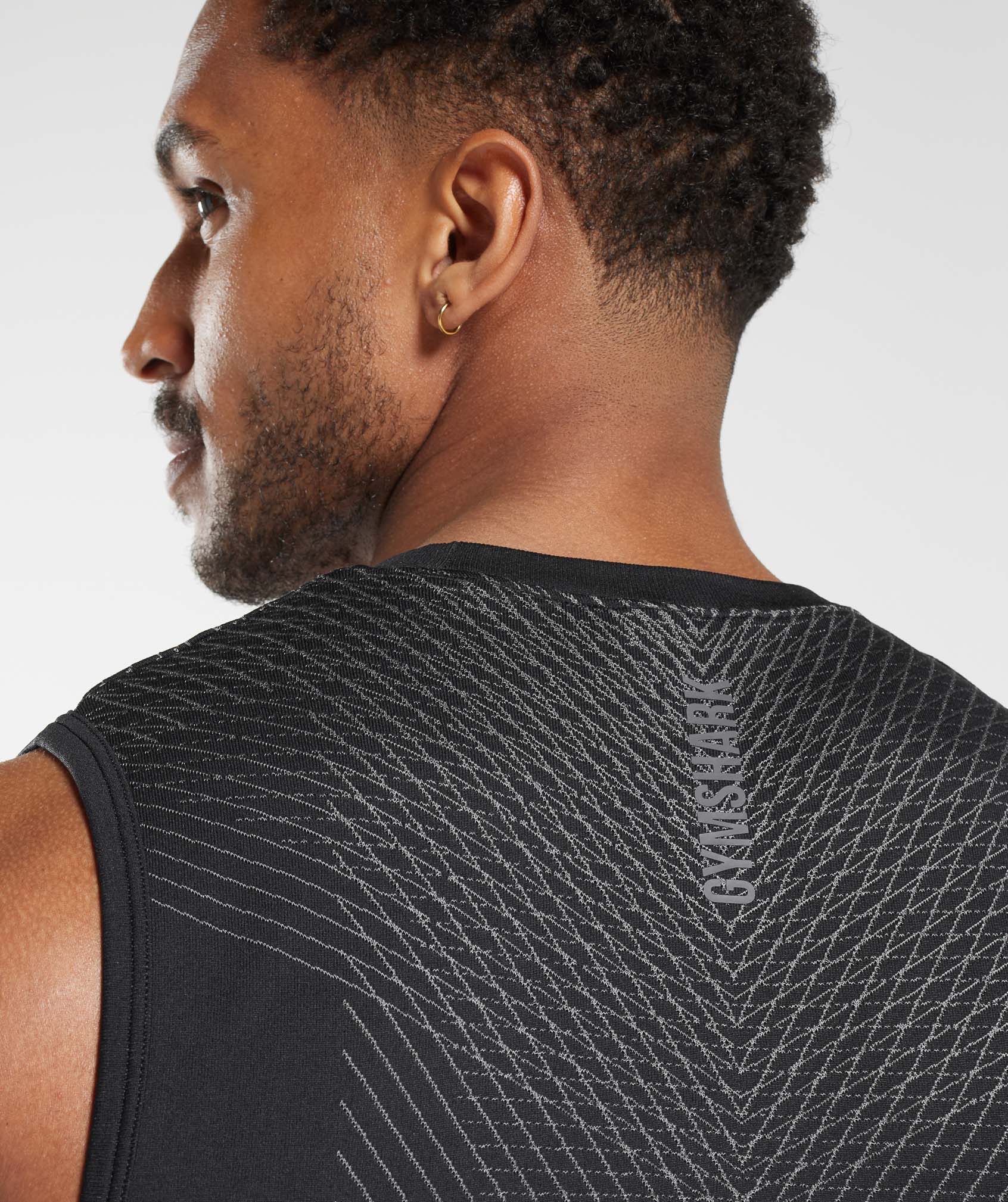 Apex Seamless Tank in Black/Silhouette Grey - view 5