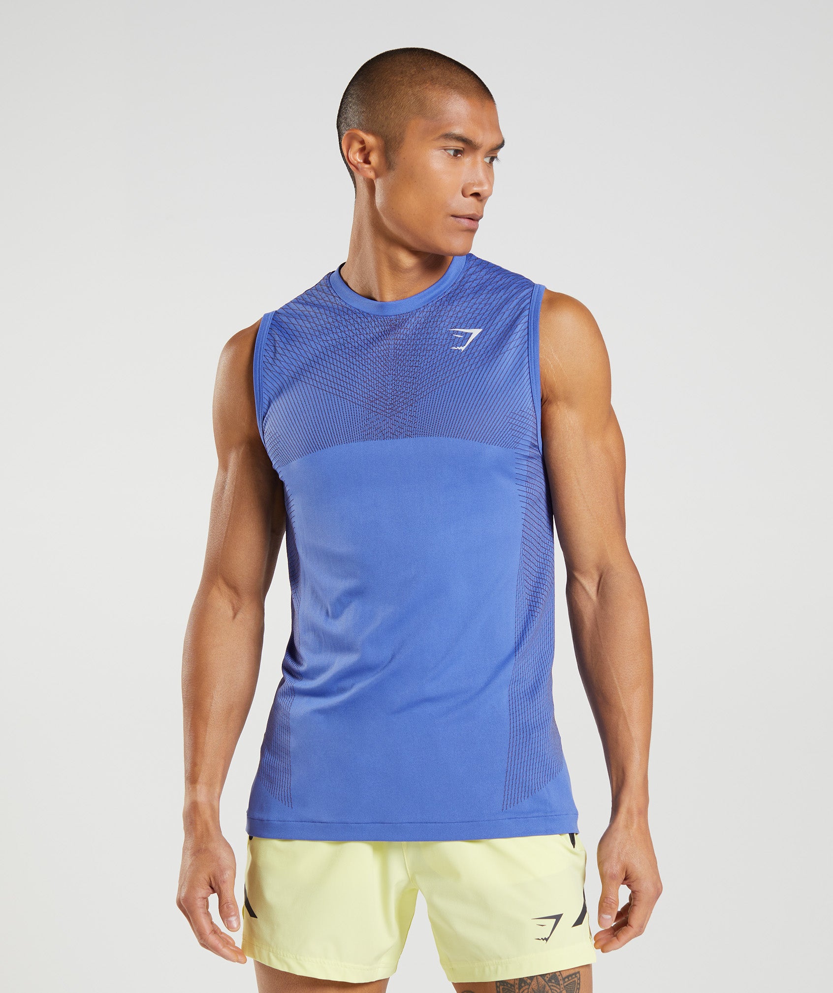 Apex Seamless Tank in Court Blue/Onyx Grey - view 1