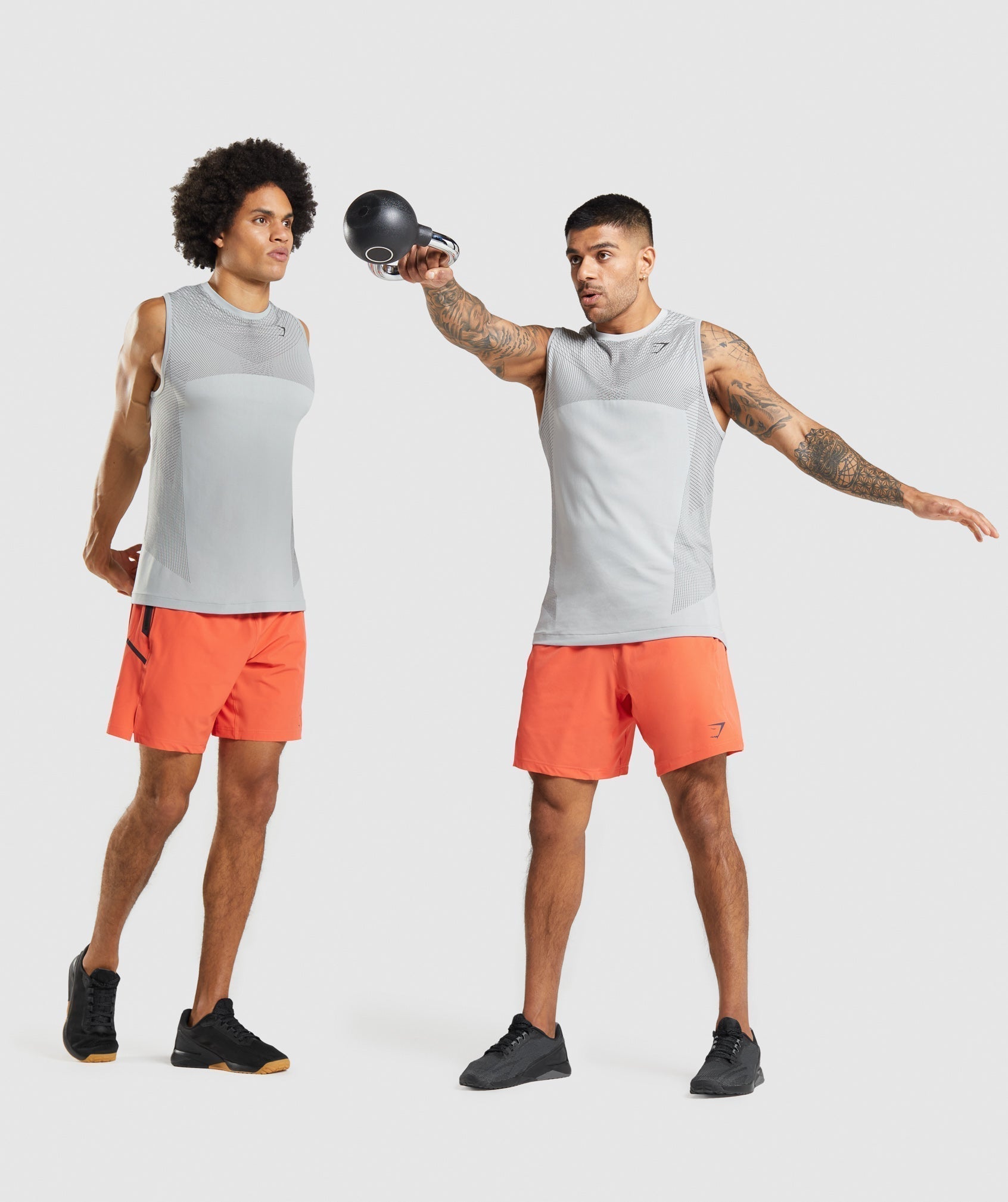 Gymshark Apex Seamless Tank - White/Light Grey