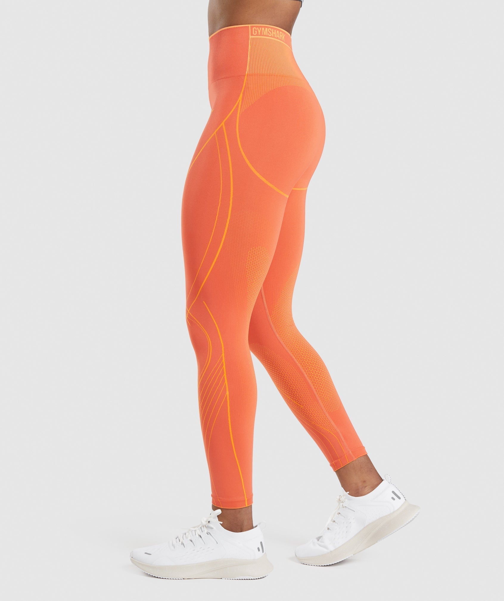 Gymshark Apex Seamless High Rise Leggings - Papaya Orange/Apricot