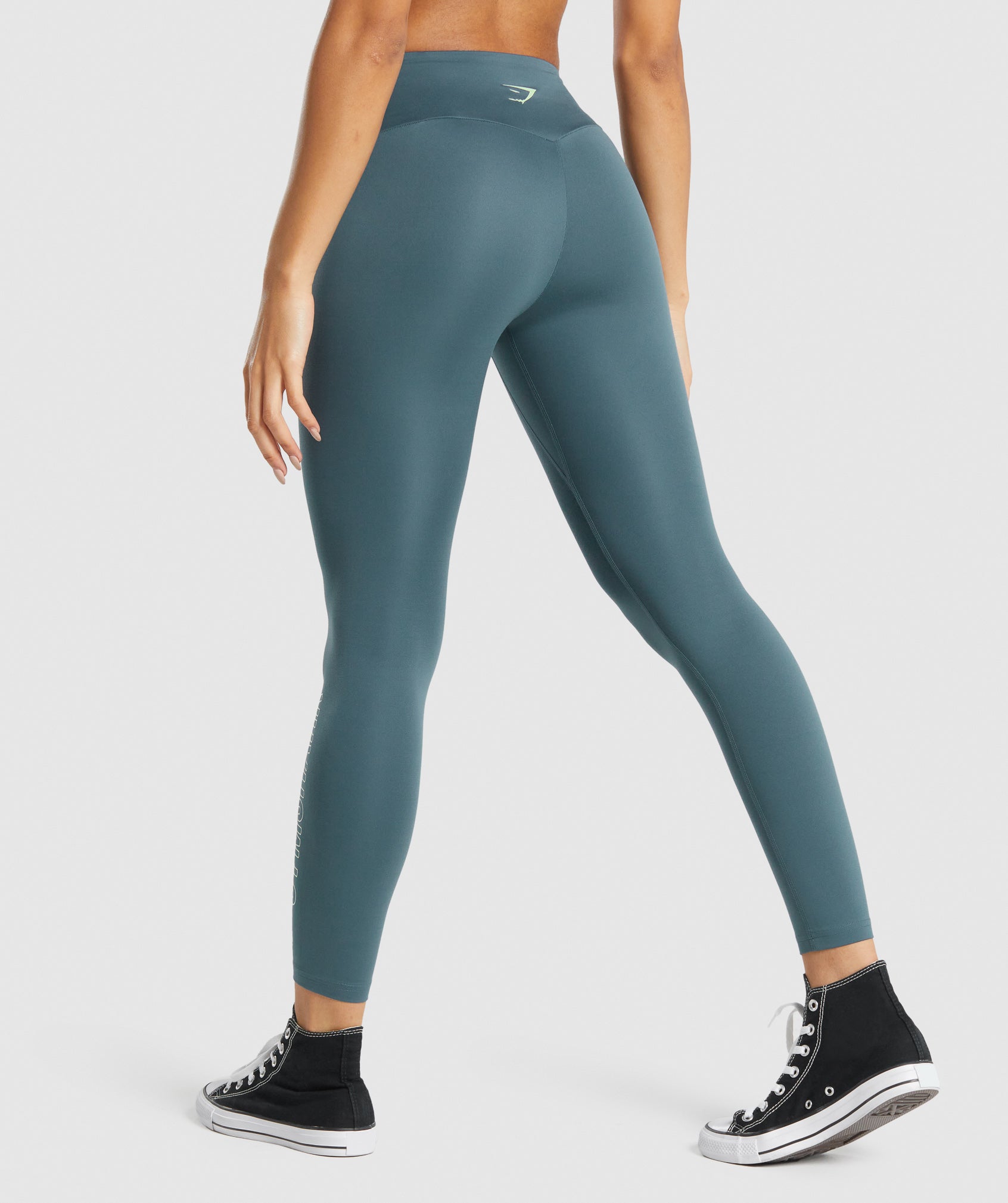 Training Graphic Leggings in Teal - view 2